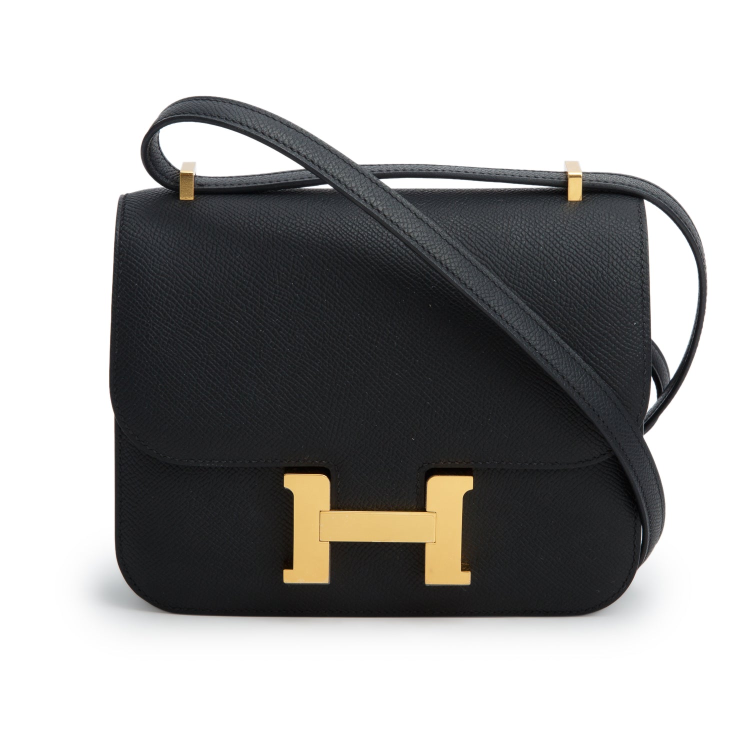 Hermes 2026 Noir Veau Epsom Leather Mini Constance III 18 w/ Box
