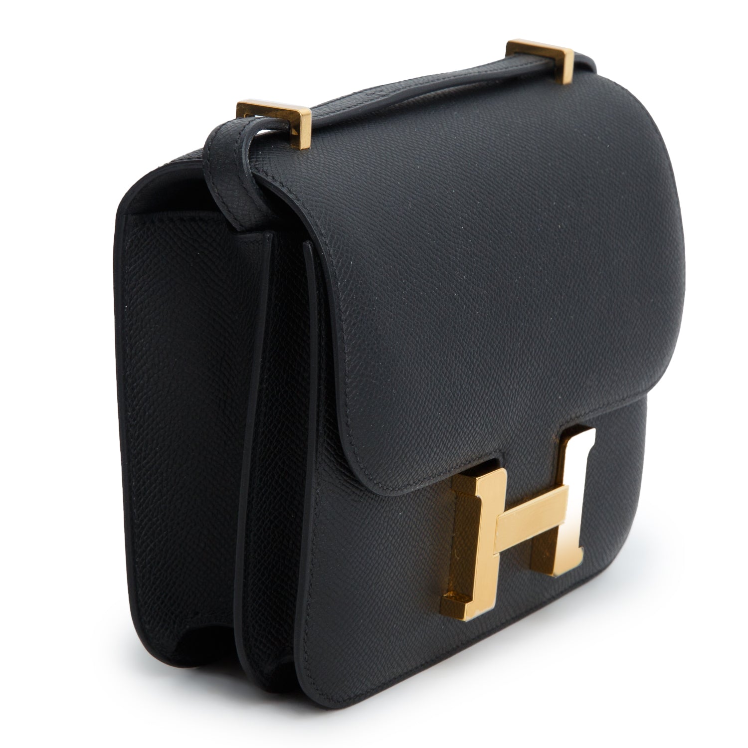Hermes 2026 Noir Veau Epsom Leather Mini Constance III 18 w/ Box