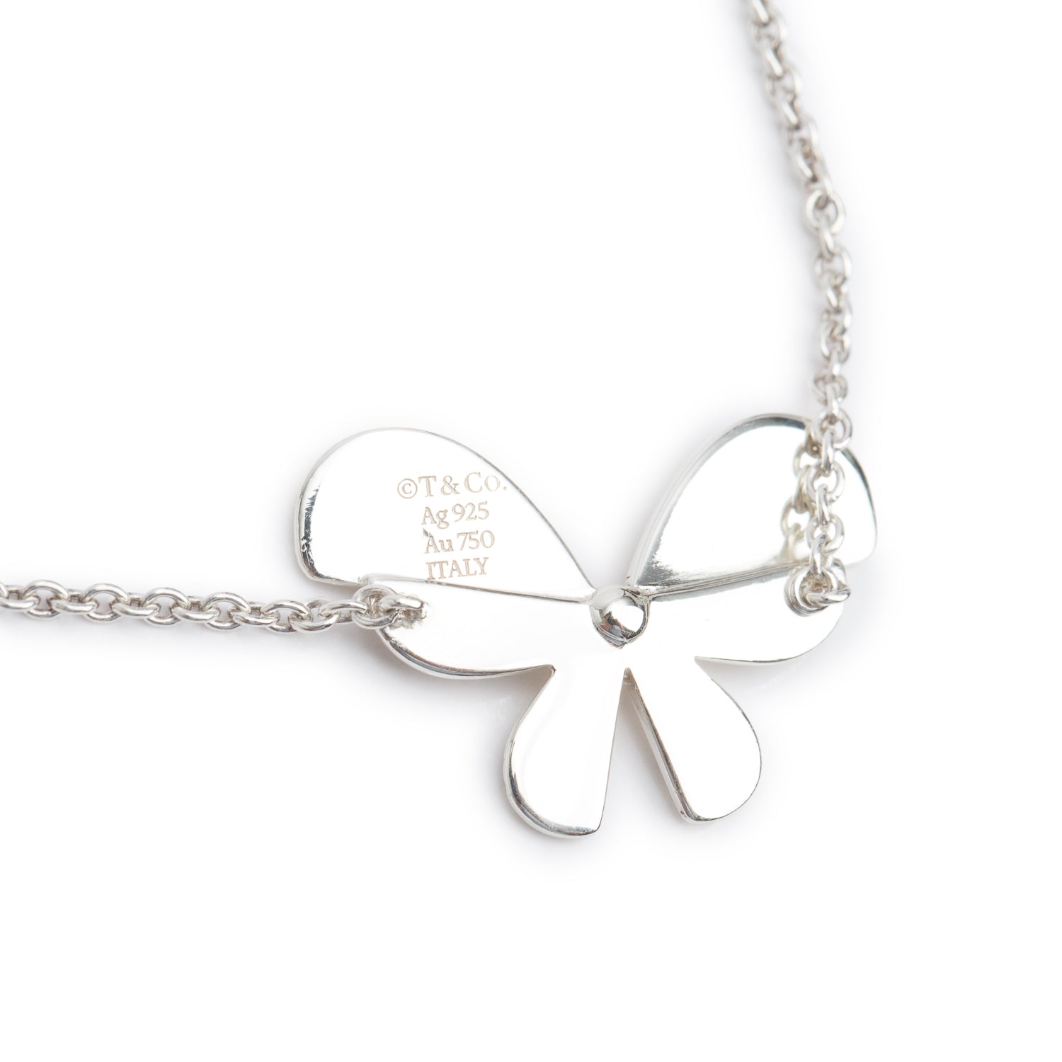 Tiffany & Co. Sterling Silver & 18k Rose Gold Love Bugs Butterfly Station Bracelet