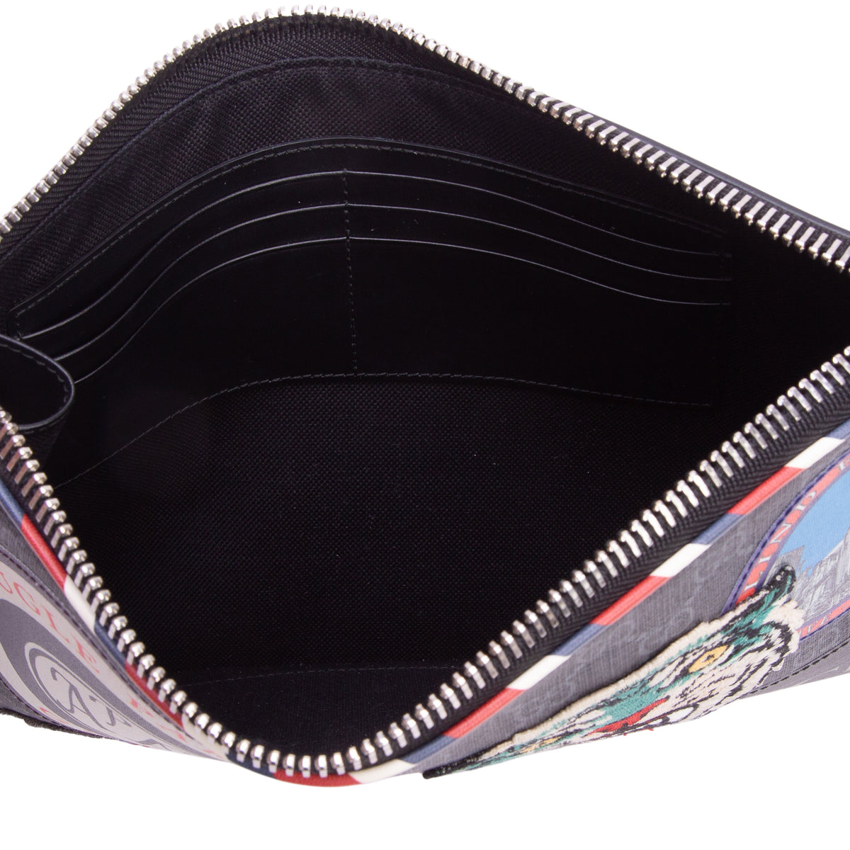 Gucci Black GG Supreme Monogram Courrier Documents Holder w/ Box