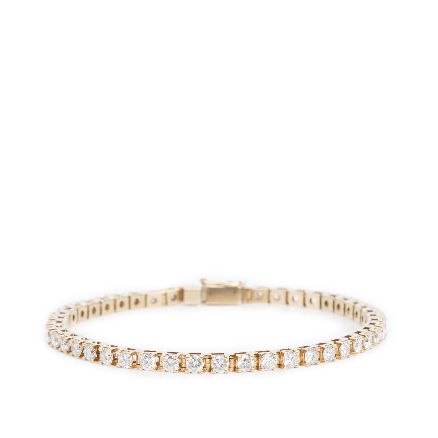 14k Yellow Gold 5.06 tcw. Diamond Tennis Bracelet