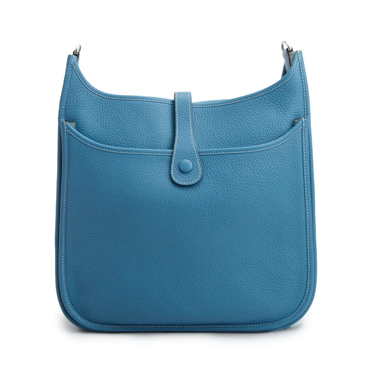 Hermes Blue Jean Taurillon Clemence Evelyne III 33 w/ Box