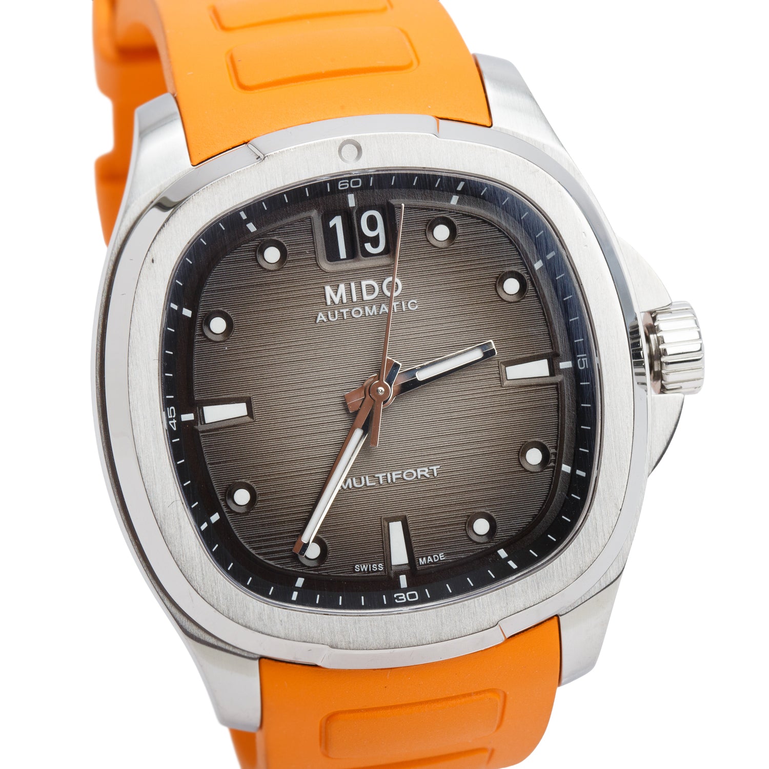 Mido 2025 Stainless Steel Multifort TV Big Date 40 MM Automatic Watch Grey Dial w/ Box & Papers
