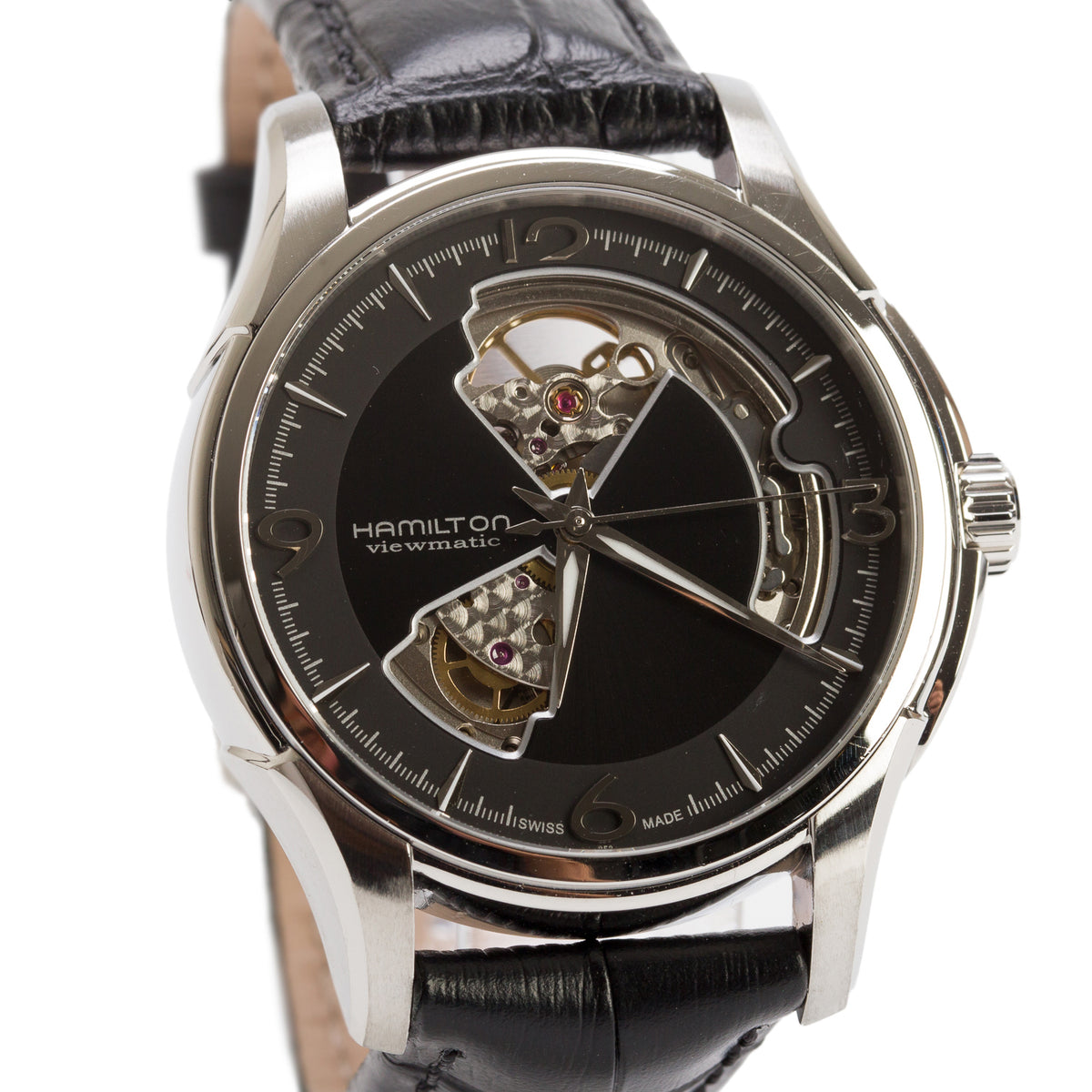 Hamilton Stainless Steel Jazzmaster Open Heart 40 MM Automatic Watch Grey Dial H325651