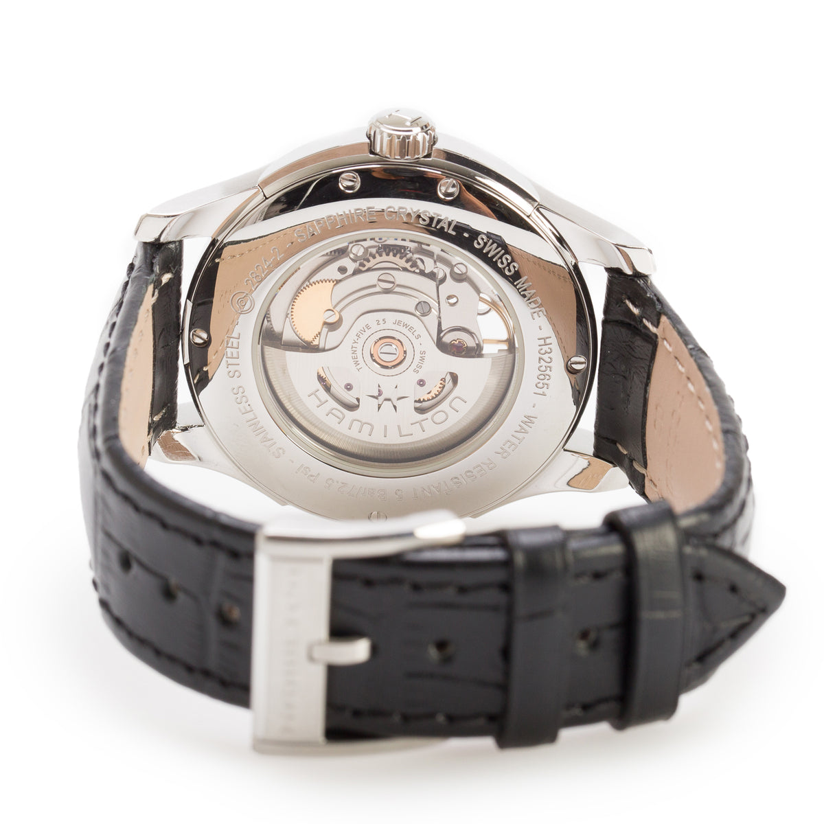 Hamilton Stainless Steel Jazzmaster Open Heart 40 MM Automatic Watch Grey Dial H325651