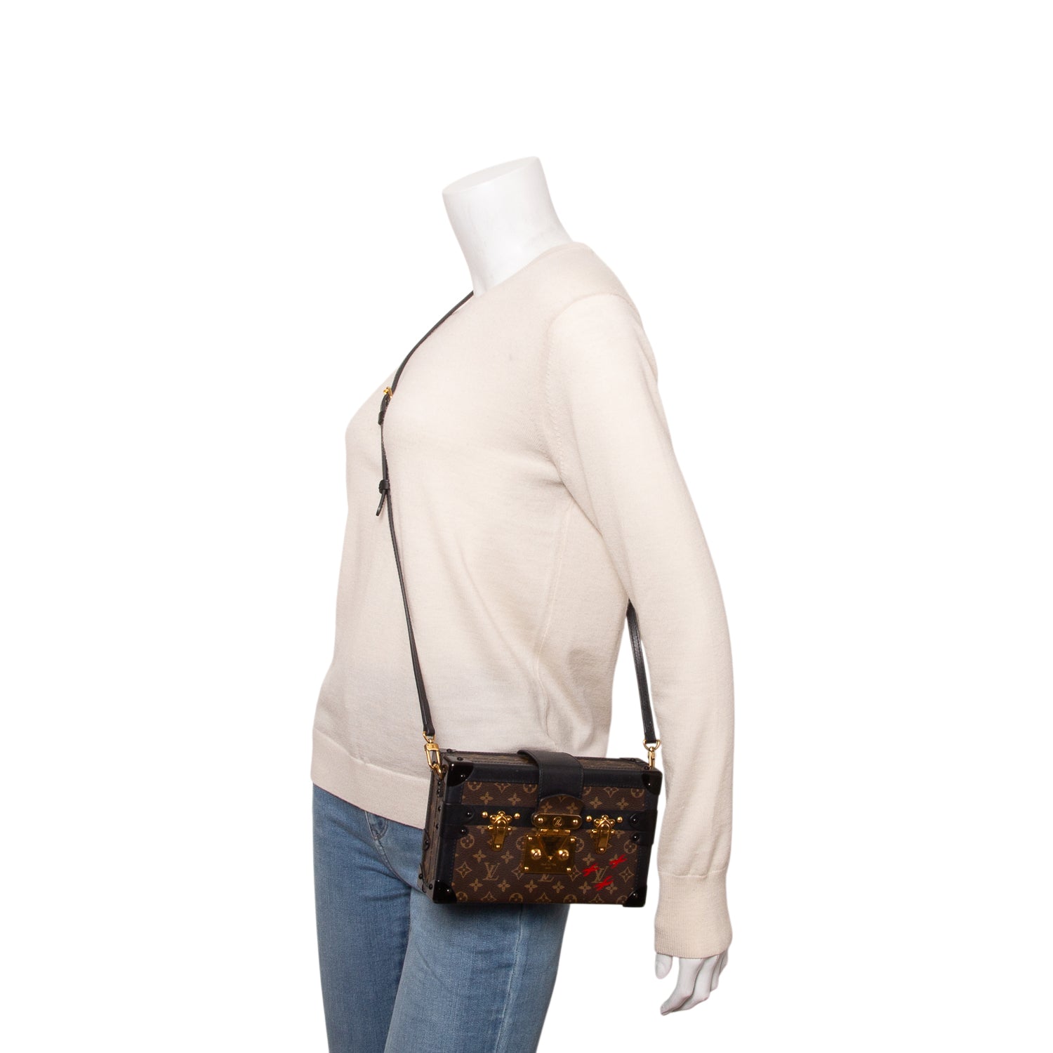 Louis Vuitton Monogram Petite Malle w/ Box, Strap & Receipt