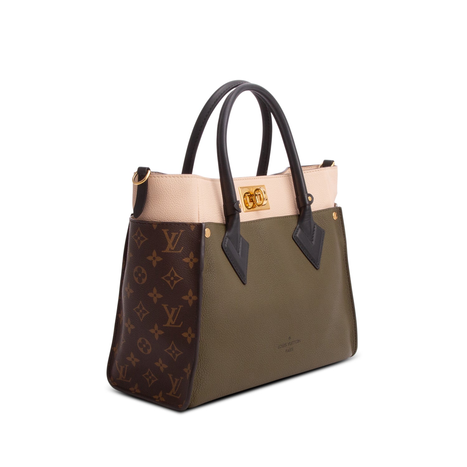 Louis Vuitton Green Calfskin Monogram On My Side MM w/ Strap