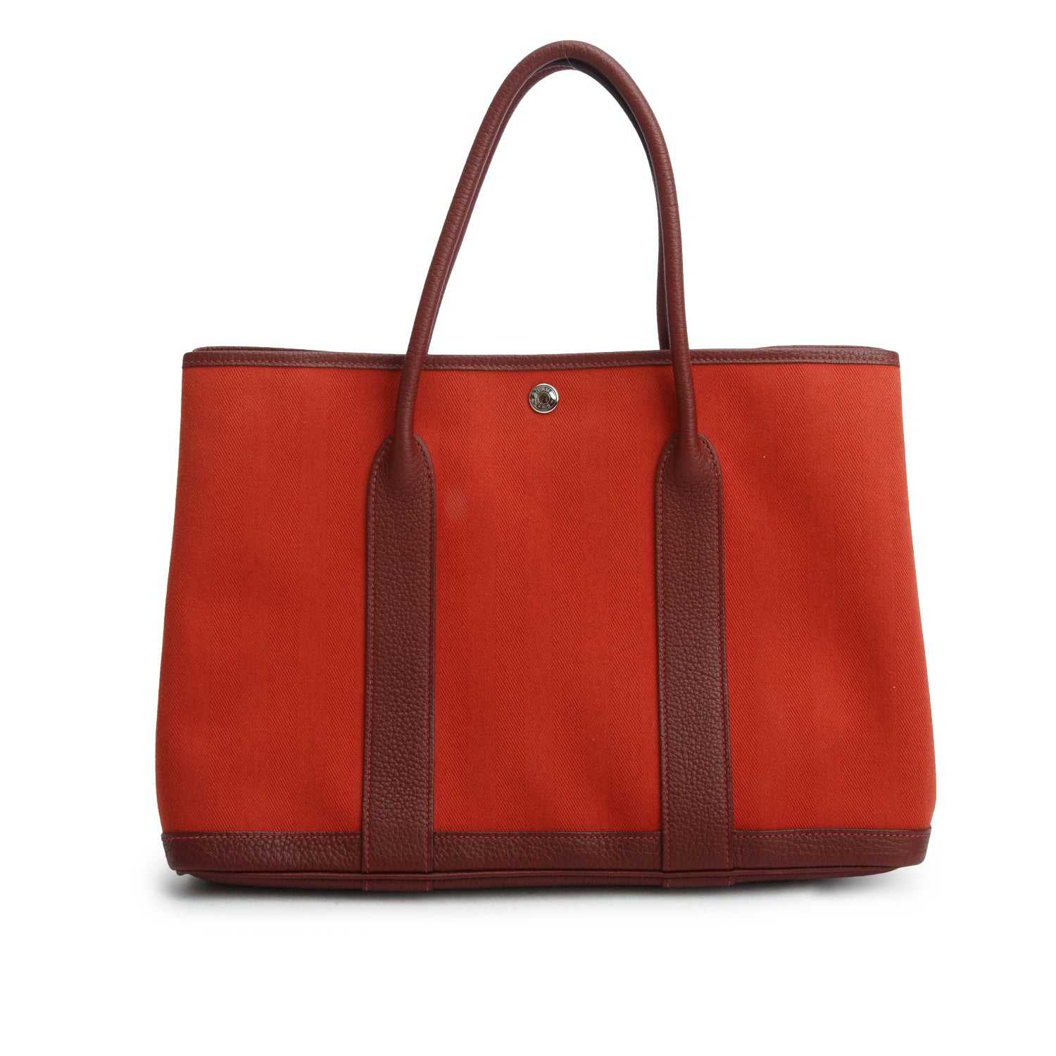 Hermes Rouge Duchesse/Rouge H Toile Negonda Garden Party Tote 36