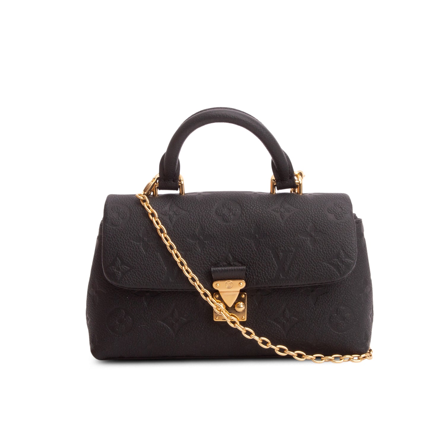 Louis Vuitton Black Monogram Empreinte Leather Nano Madeleine w/ Box & Straps