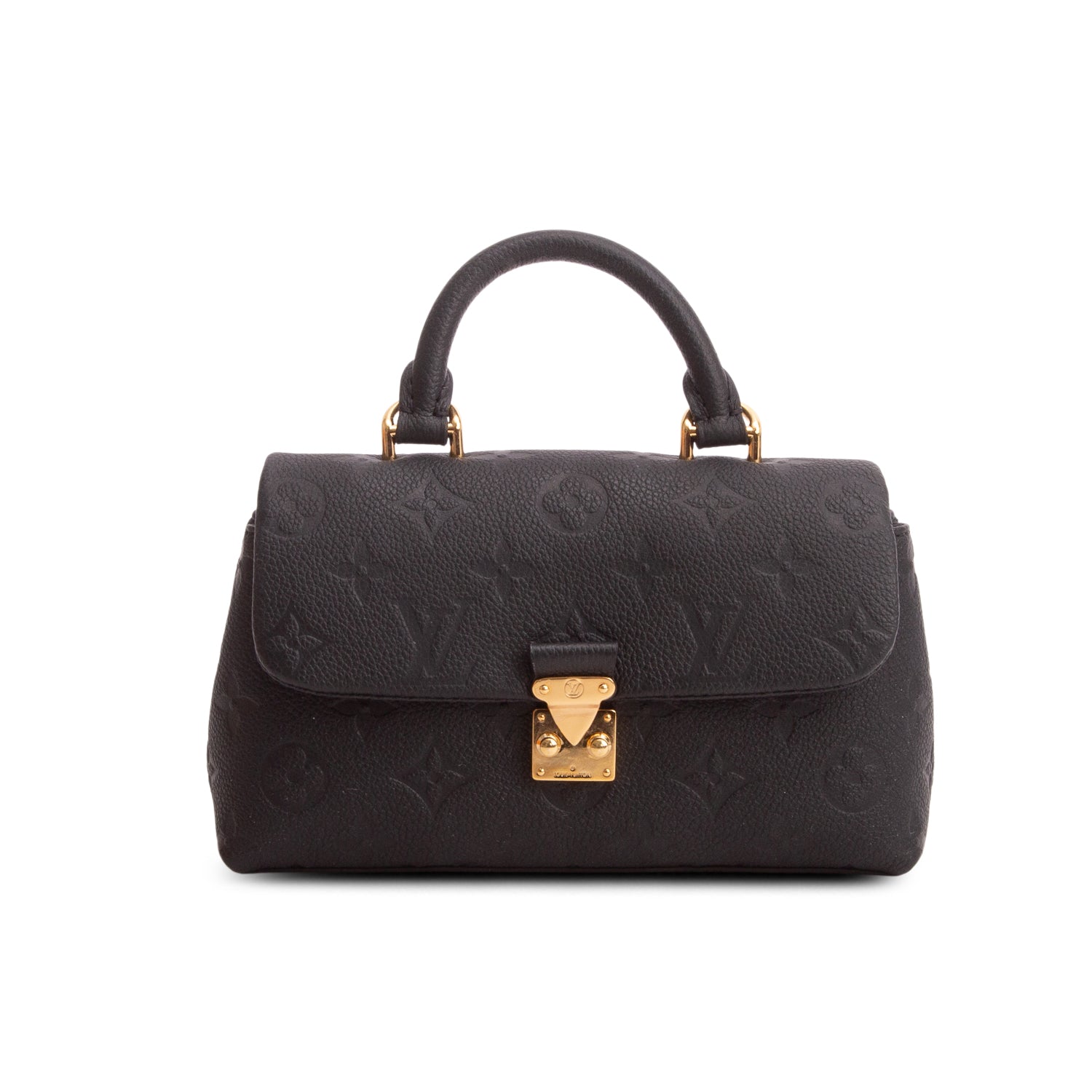 Louis Vuitton Black Monogram Empreinte Leather Nano Madeleine w/ Box & Straps