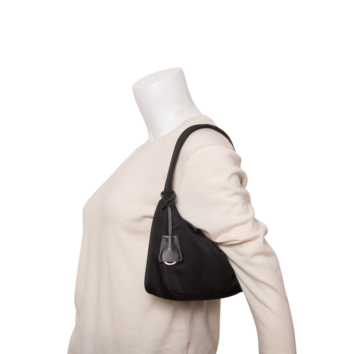 Prada Black Re-Nylon Saffiano Re-Edition 2000 Mini Bag