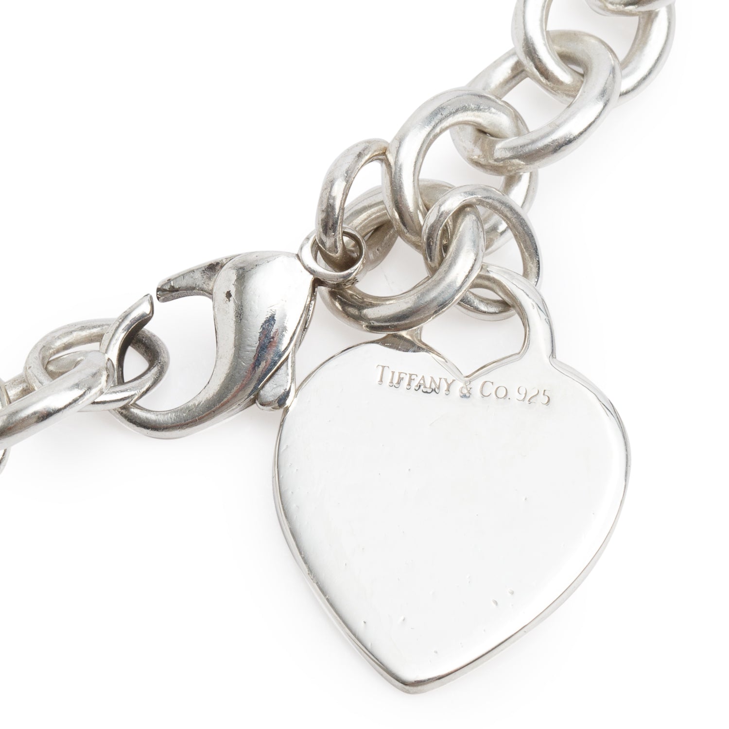 Tiffany & Co. Sterling Silver Heart Tag Charm Bracelet