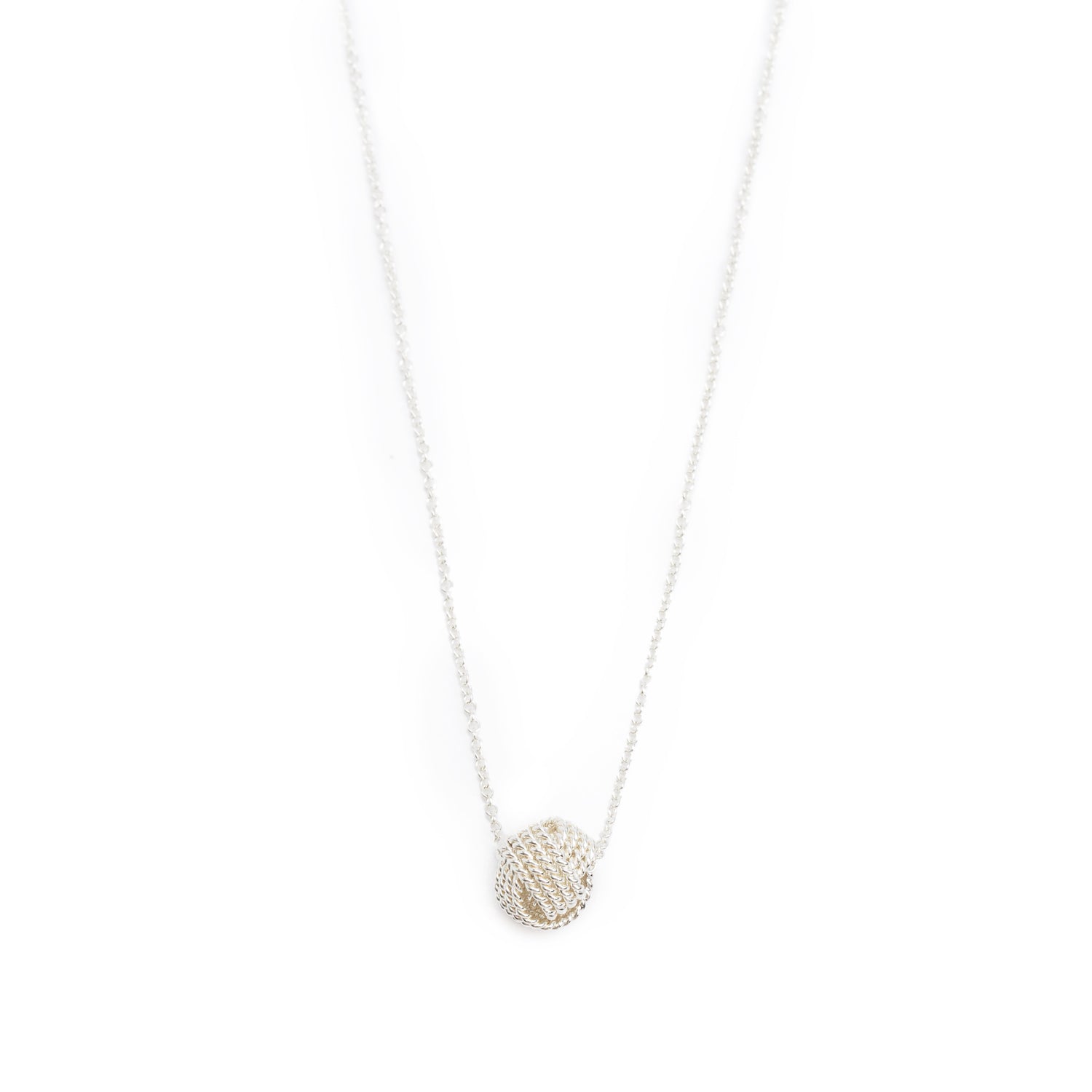 Tiffany & Co. Sterling Silver Twist Knot Pendant Necklace