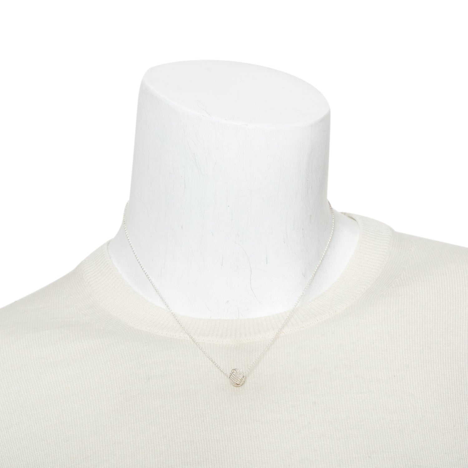 Tiffany & Co. Sterling Silver Twist Knot Pendant Necklace