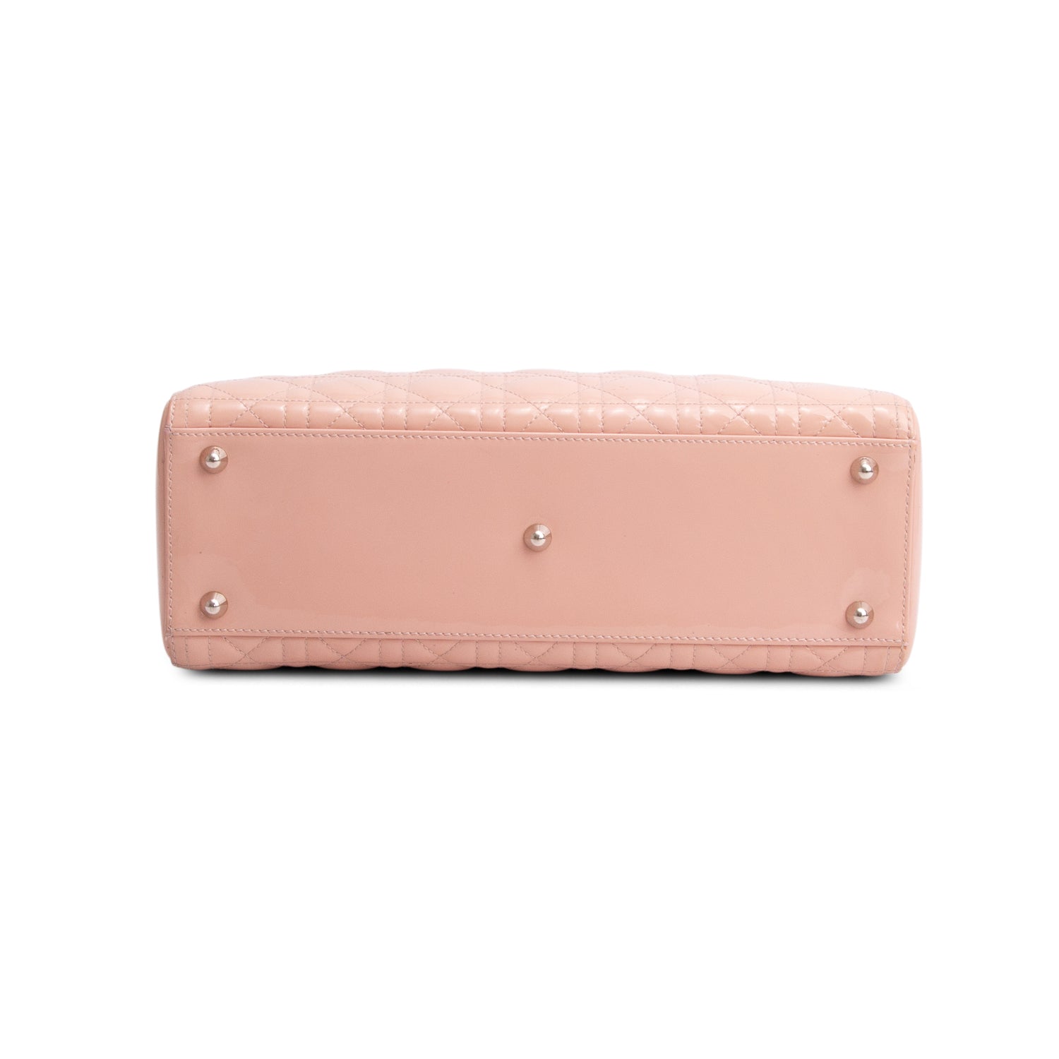 Christian Dior Pink Cannage Patent Leather Large Lady Dior w/ Strap