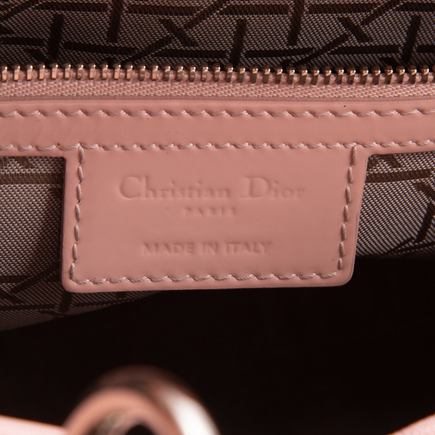 Christian Dior Pink Cannage Patent Leather Large Lady Dior w/ Strap