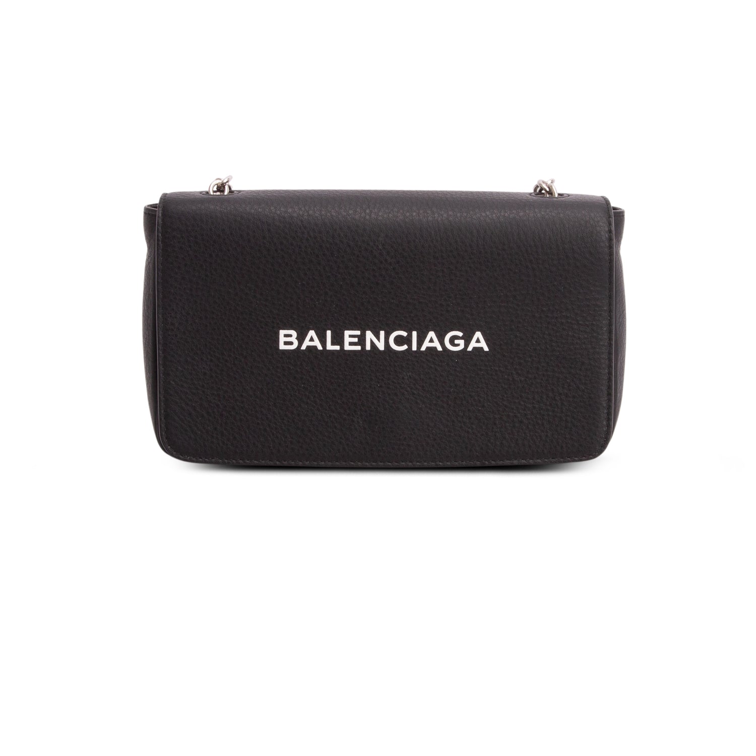 Balenciaga Black Calfskin Everyday Wallet on Chain