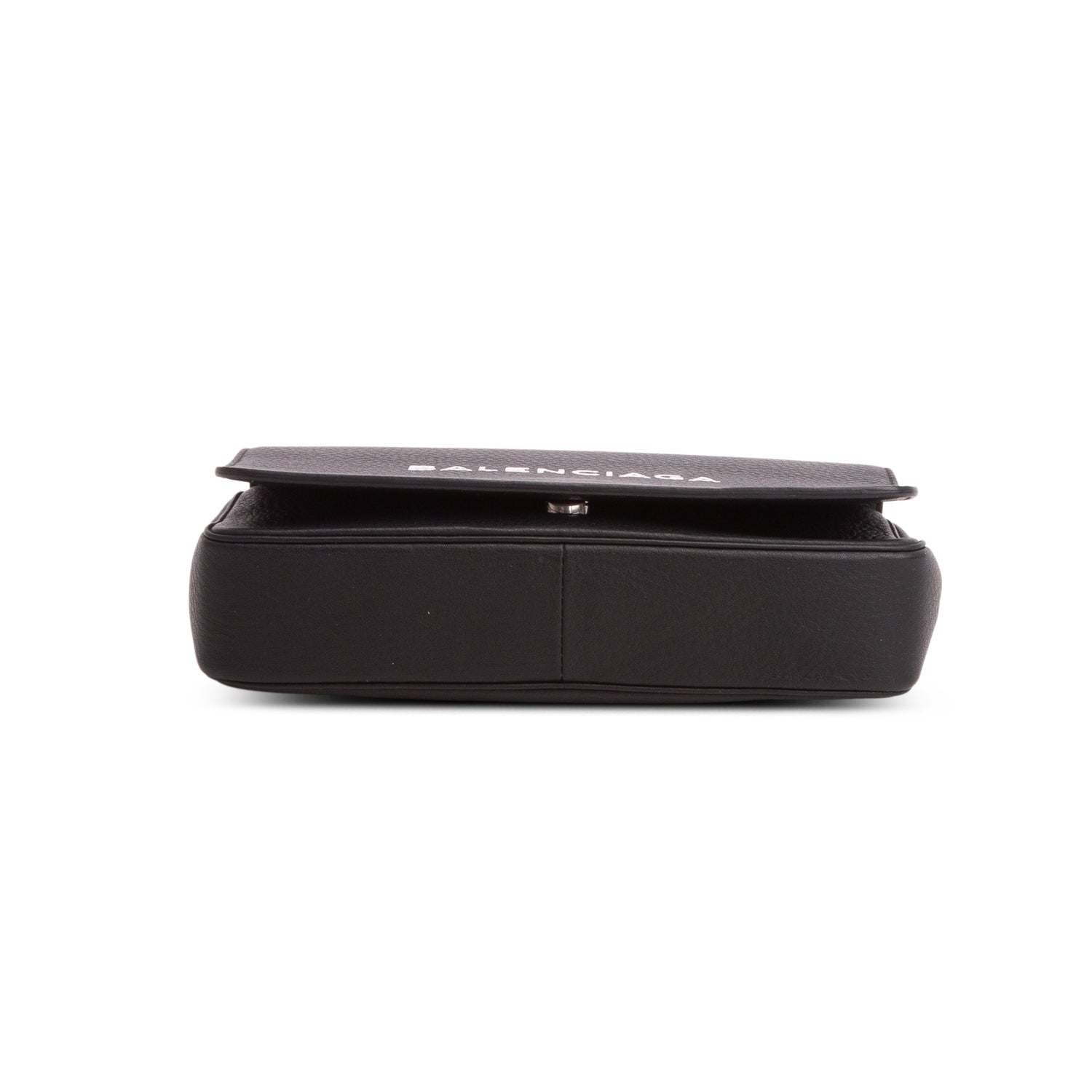 Balenciaga Black Calfskin Everyday Wallet on Chain