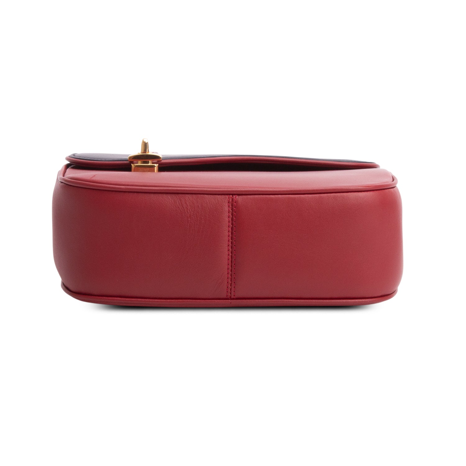Gucci Navy/Red Calfskin Equestrian Shoulder Bag