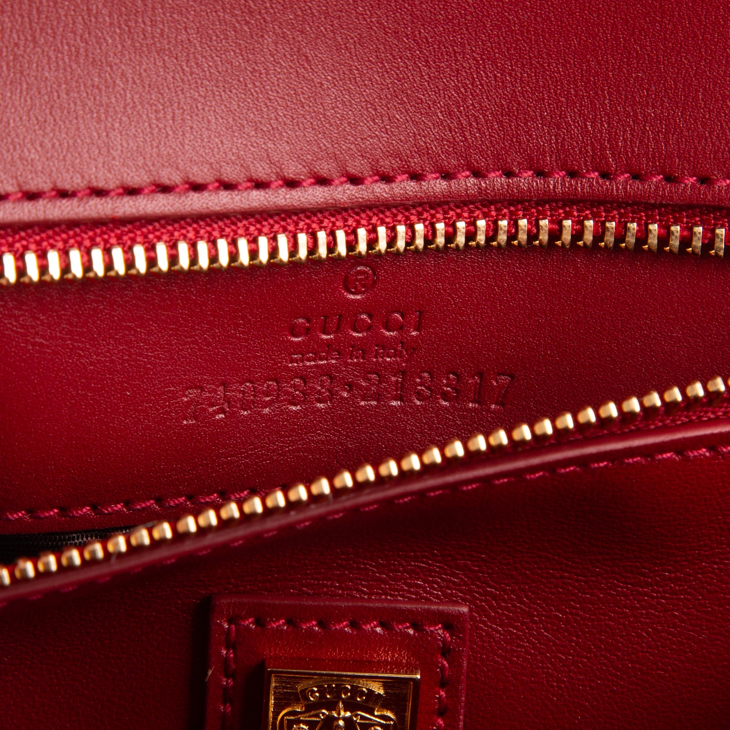 Gucci Navy/Red Calfskin Equestrian Shoulder Bag
