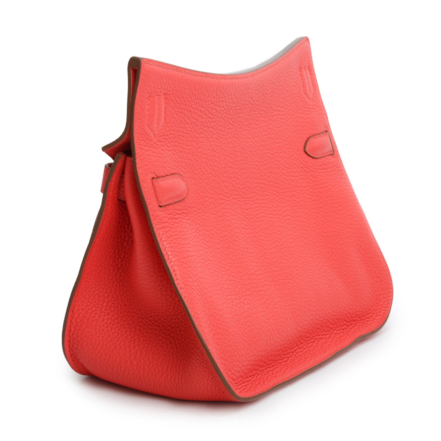 Hermes Rose Texas Taurillon Clemence Leather Jypsiere 28
