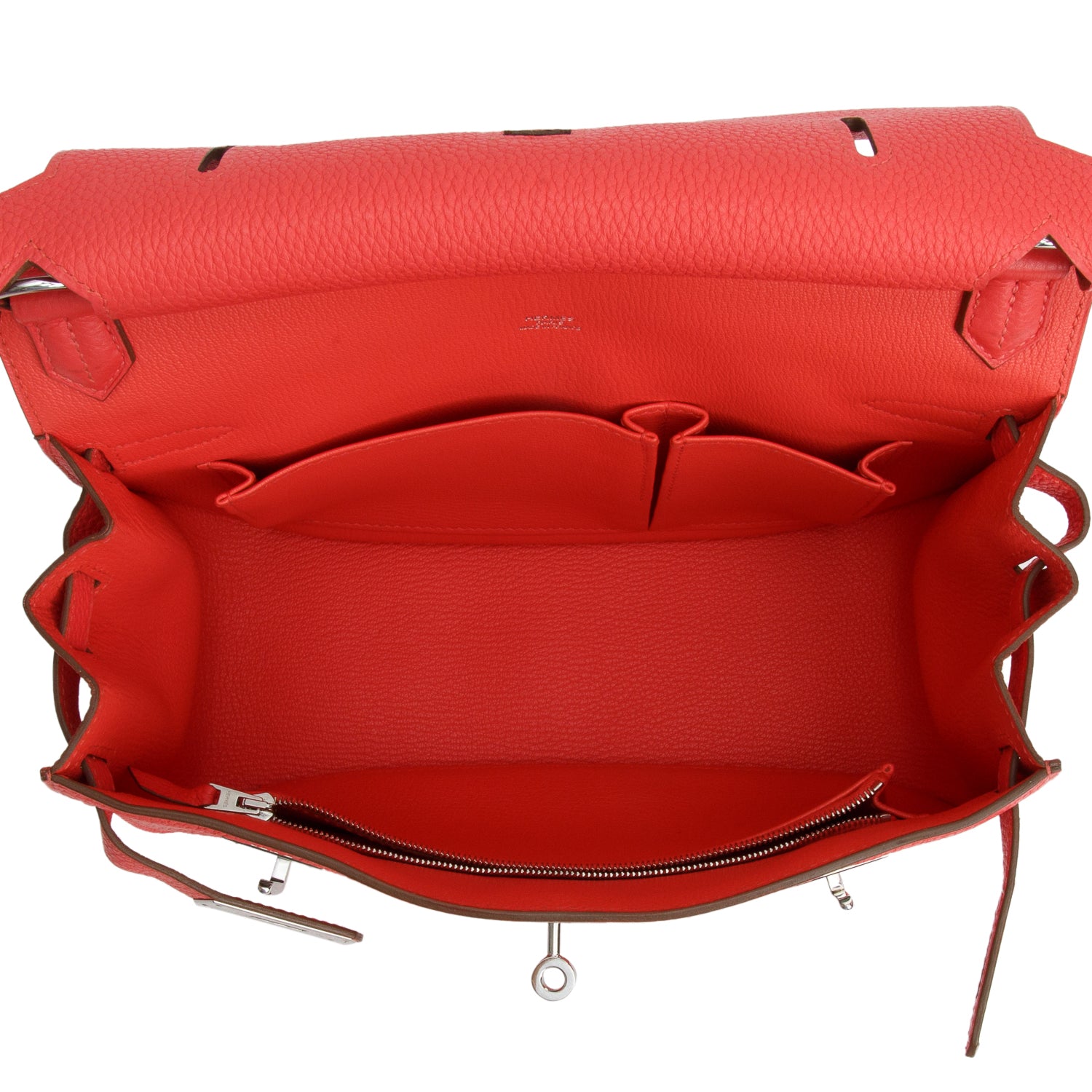 Hermes Rose Texas Taurillon Clemence Leather Jypsiere 28