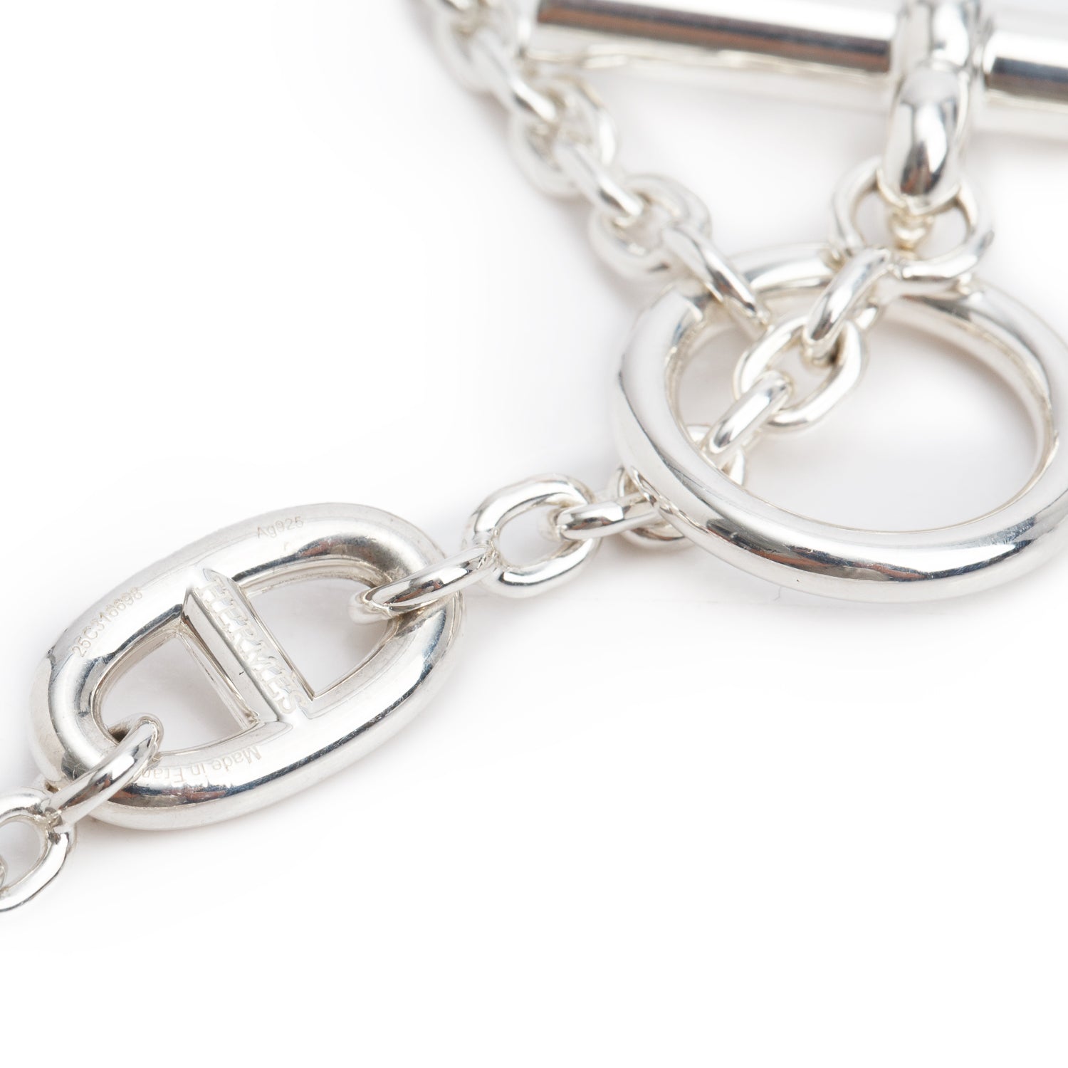 Hermes 2026 Sterling Silver Farandole Long Necklace, 120 cm w/ Box & Certificate