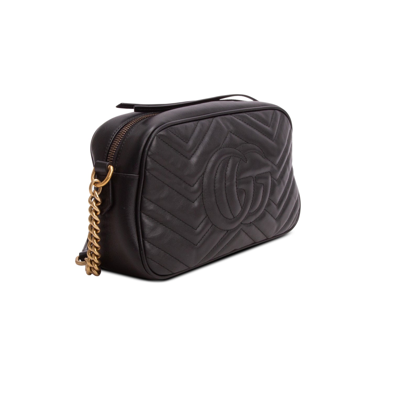 Gucci Black GG Marmont Matelasse Small Camera Bag