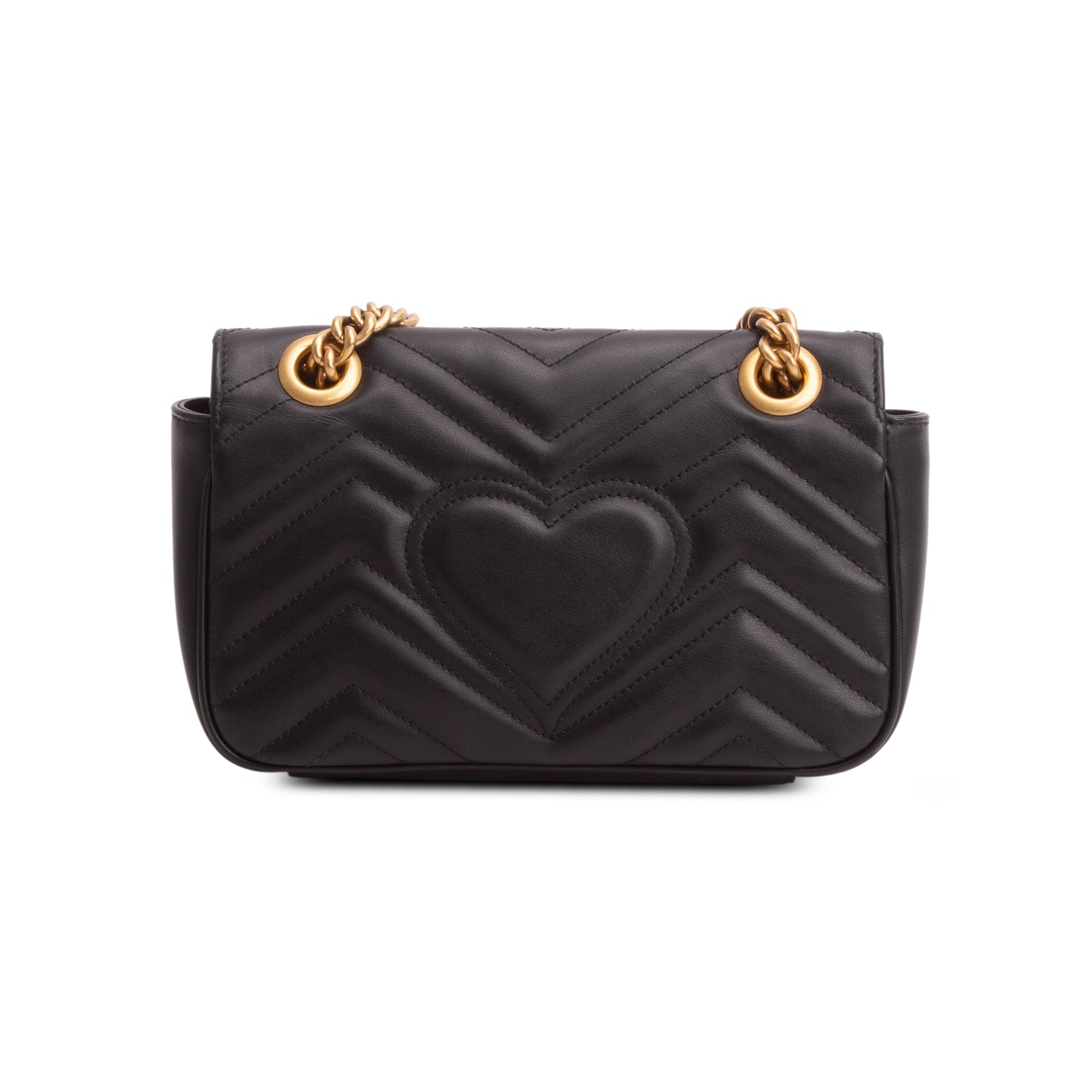 Gucci Black GG Marmont Matelasse Small Shoulder Bag