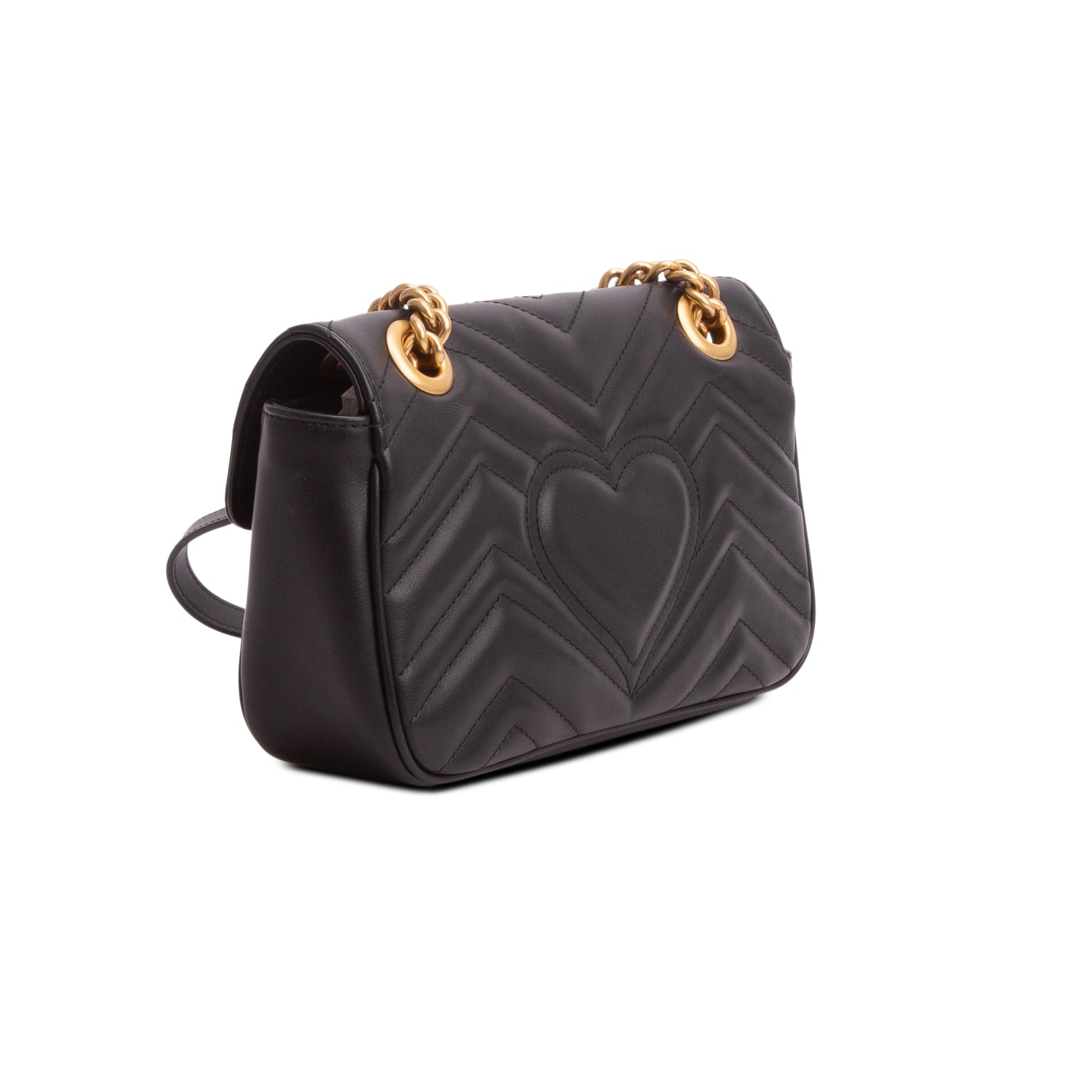 Gucci Black GG Marmont Matelasse Small Shoulder Bag