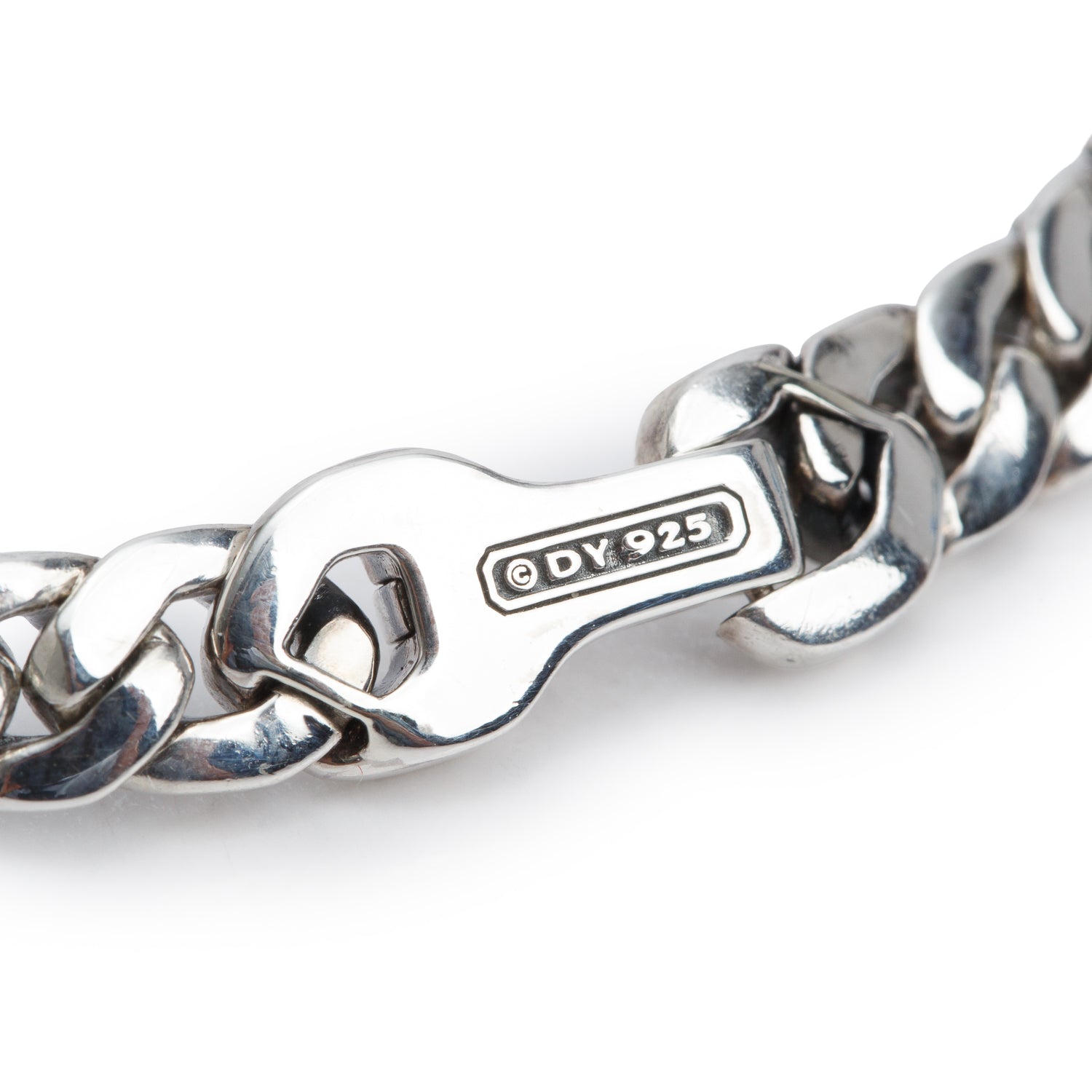 David Yurman Sterling Silver 6 MM Curb Chain Link Bracelet