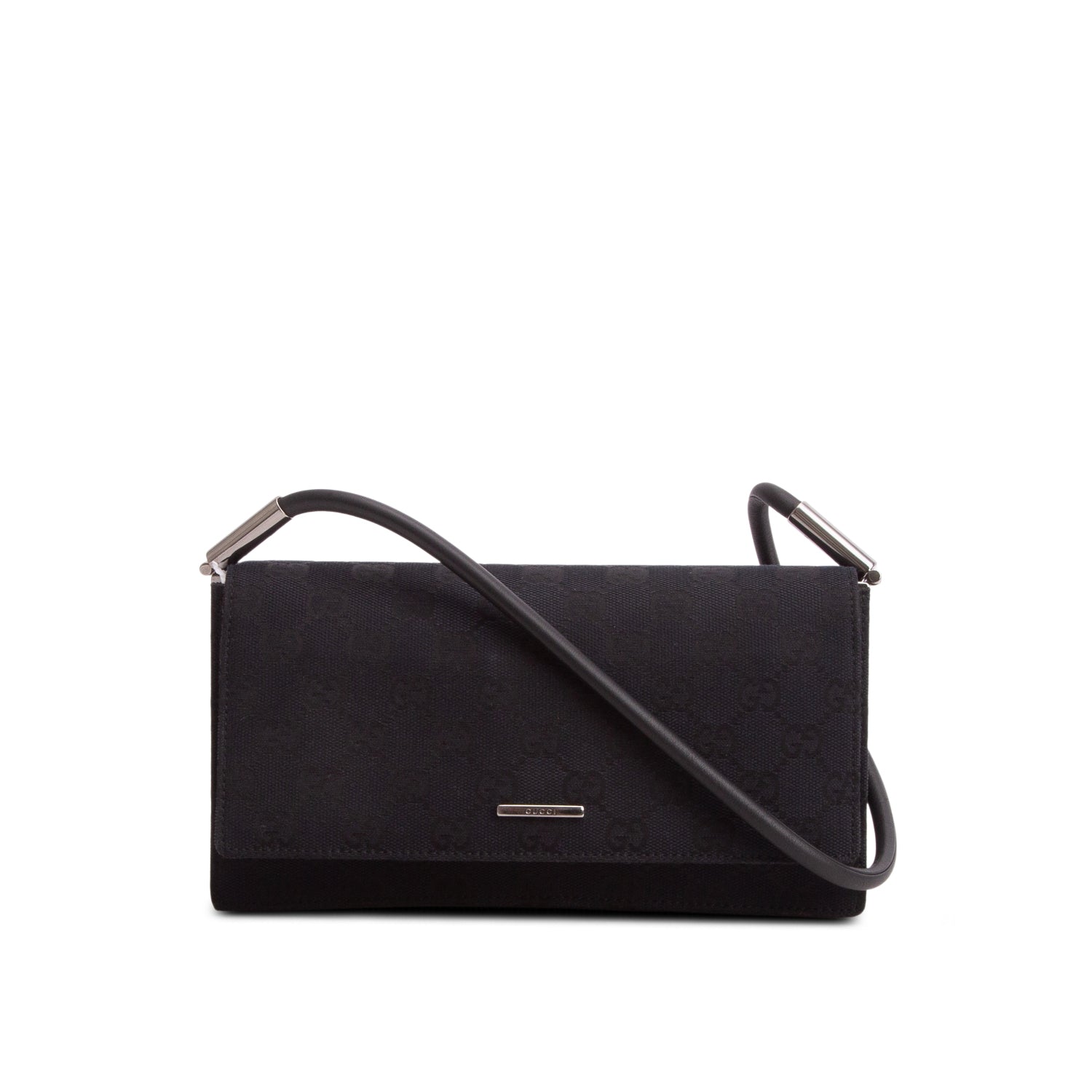 Gucci Black GG Canvas Baguette