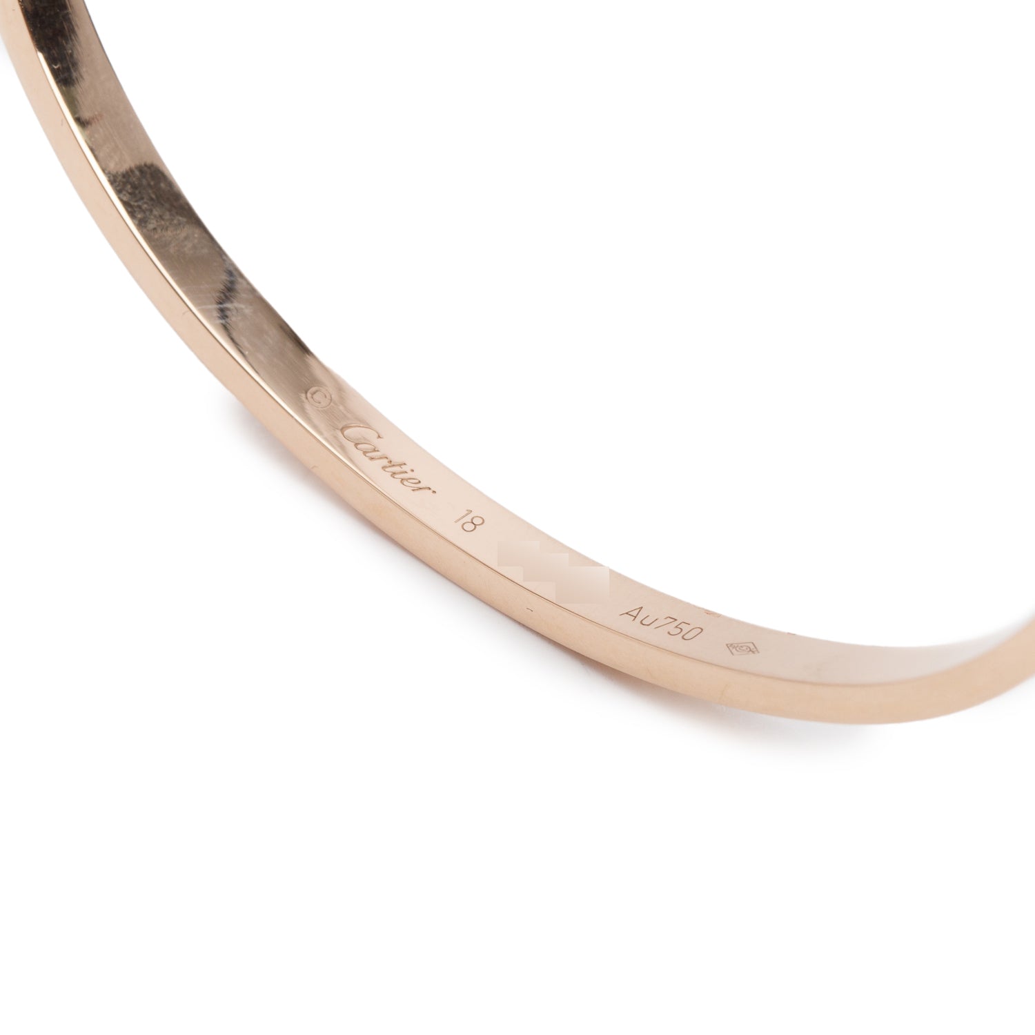 Cartier 2020 18k Rose Gold 6 Diamond Love Bracelet, Small Model Size 18 w/ Box & Certificate