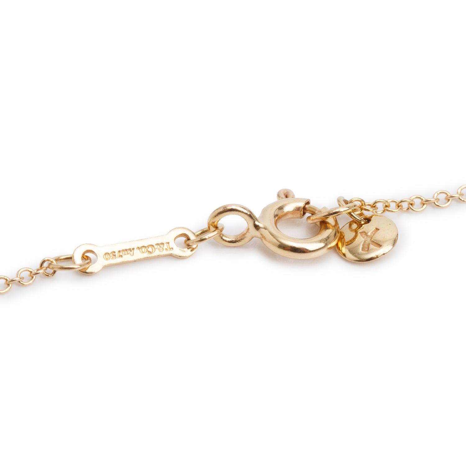 Tiffany & Co. Paloma Picasso 18k Yellow Gold Graffiti Music Note Pendant Necklace w/ Box