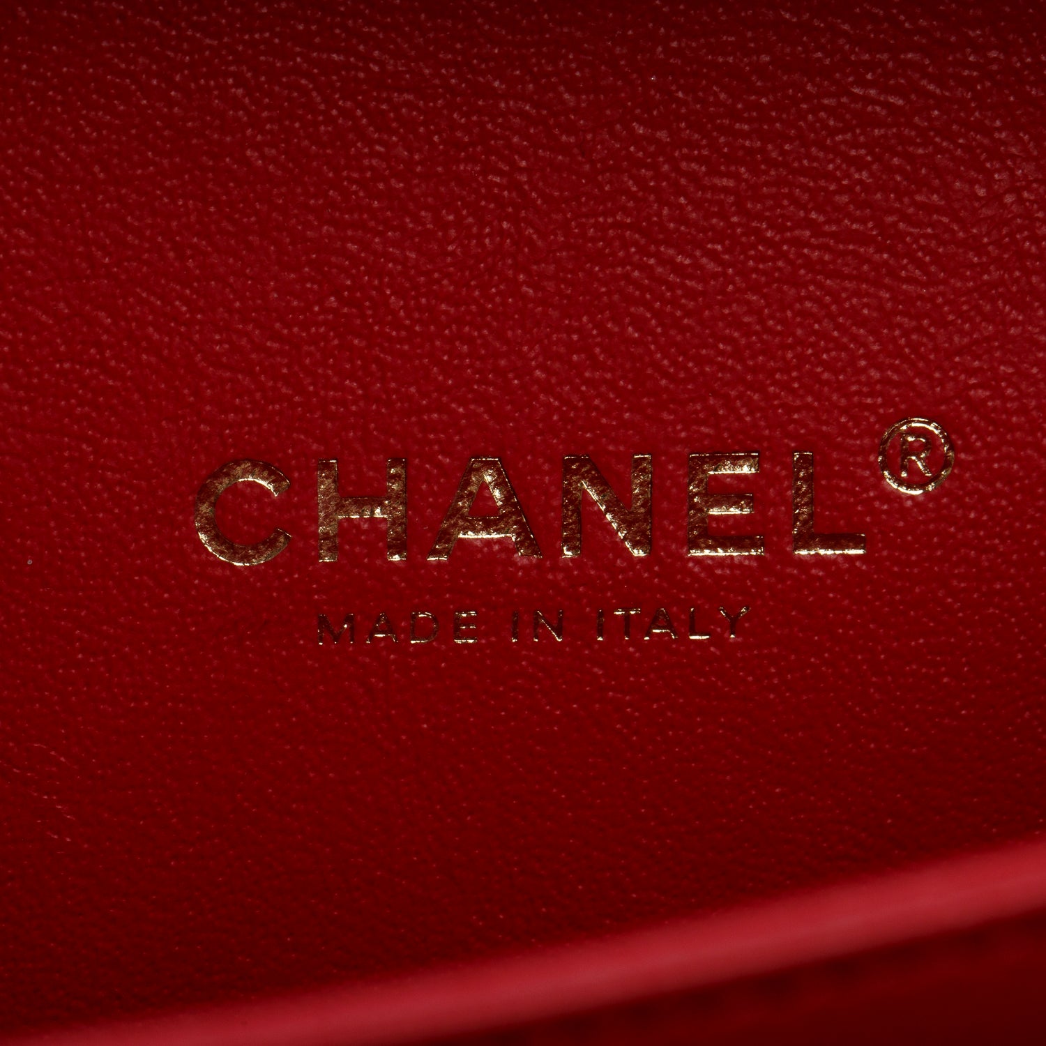 Chanel Red Caviar Quilted Small CC Filigree Vanity Case w/ Authenticity Card