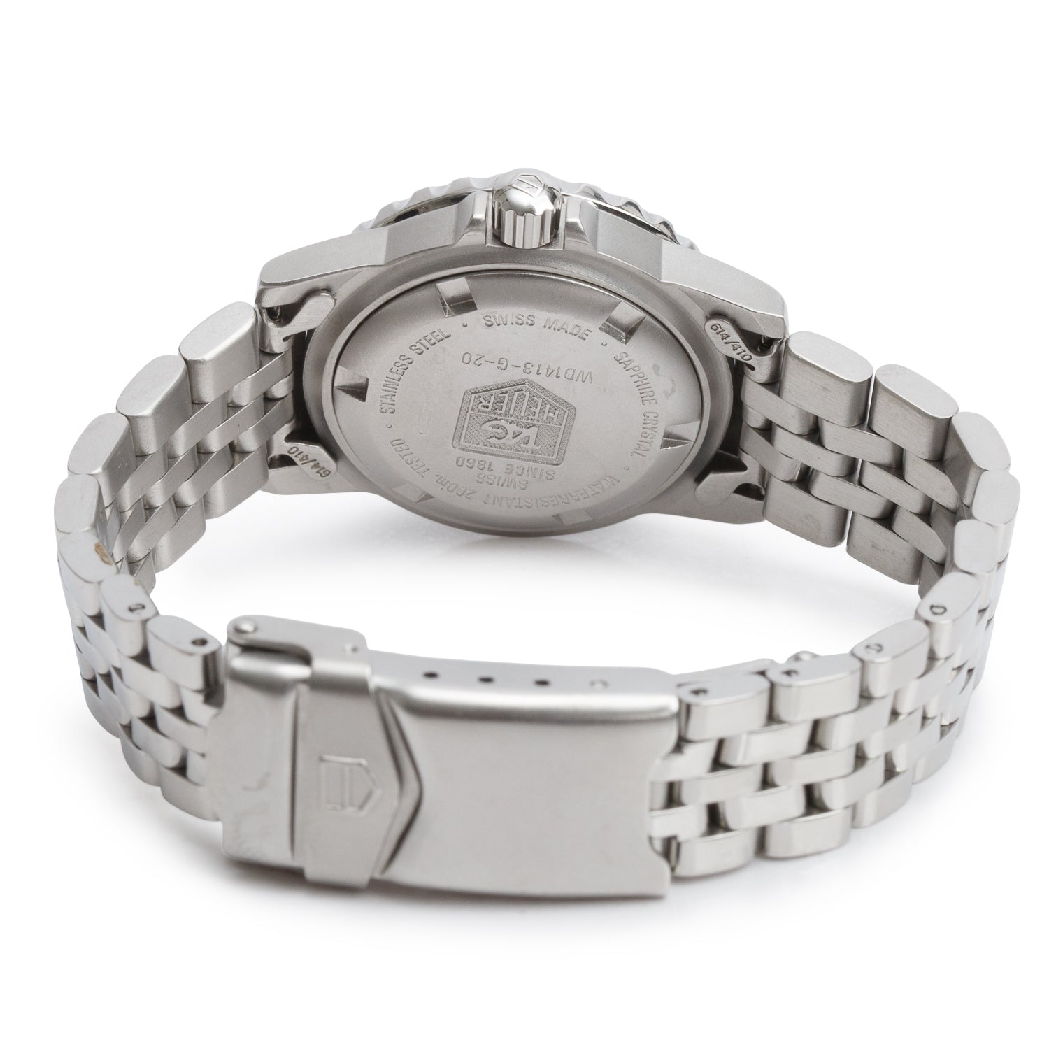 Tag Heuer Stainless Steel Professional 1500 Series 28 MM Quartz Watch White Dial WD1413-G20