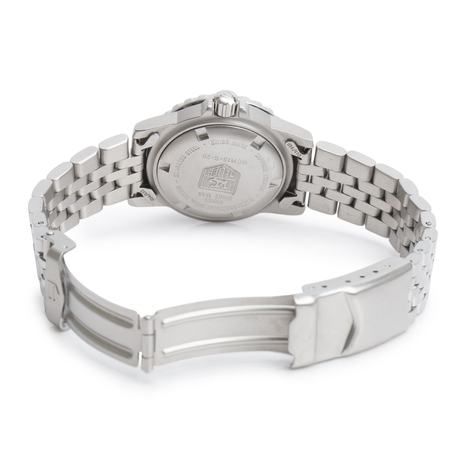 Tag Heuer Stainless Steel Professional 1500 Series 28 MM Quartz Watch White Dial WD1413-G20