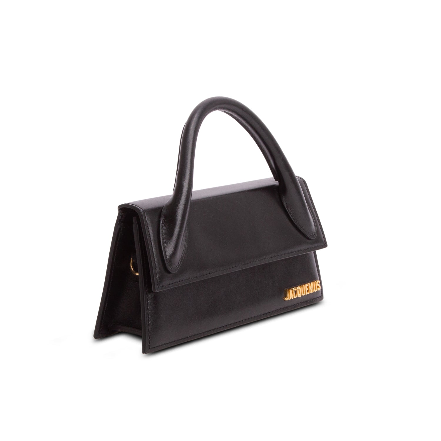 Jacquemus Black Leather Le Chiquito Long Handle Bag w/ Strap