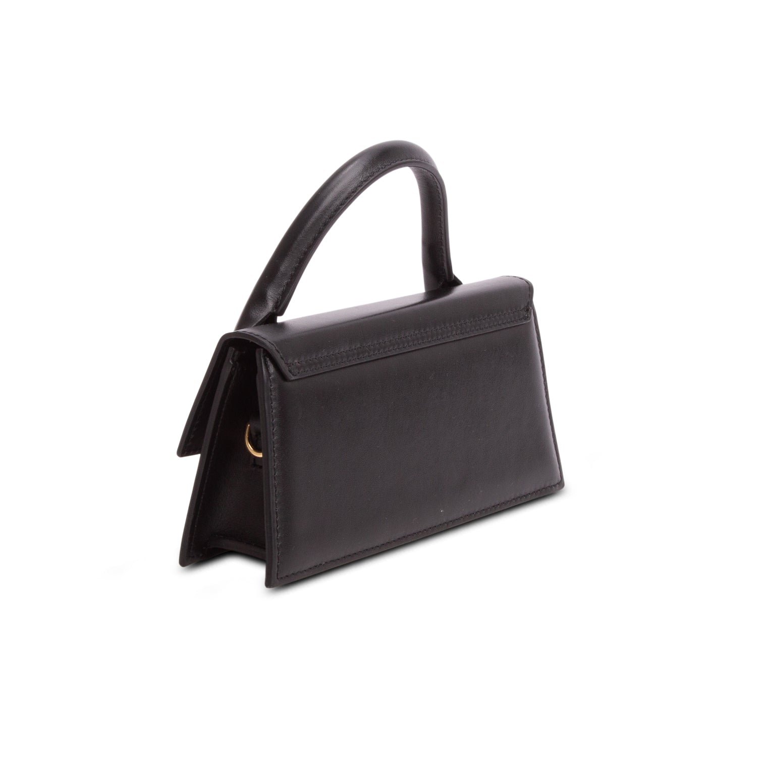 Jacquemus Black Leather Le Chiquito Long Handle Bag w/ Strap