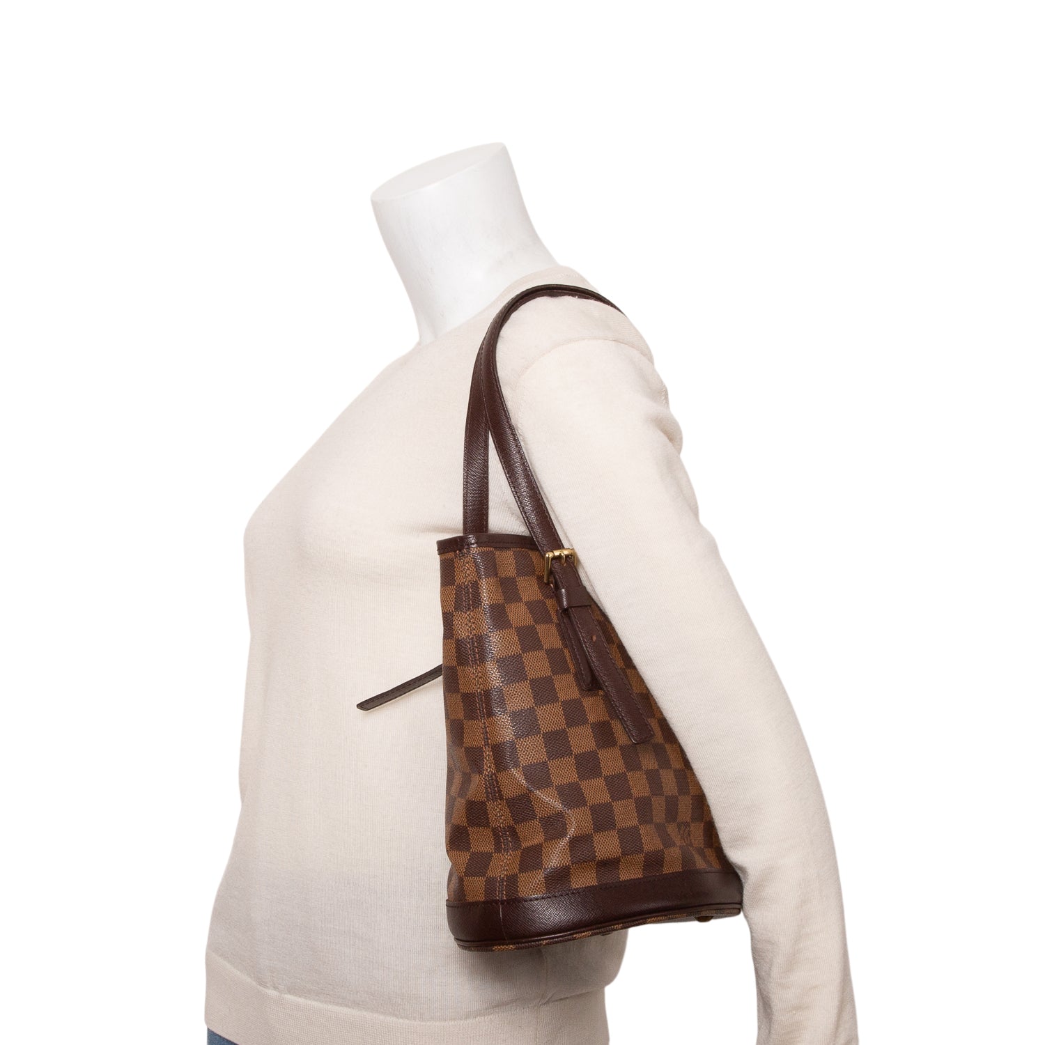 Louis Vuitton Damier Ebene Marais Bucket Bag 23