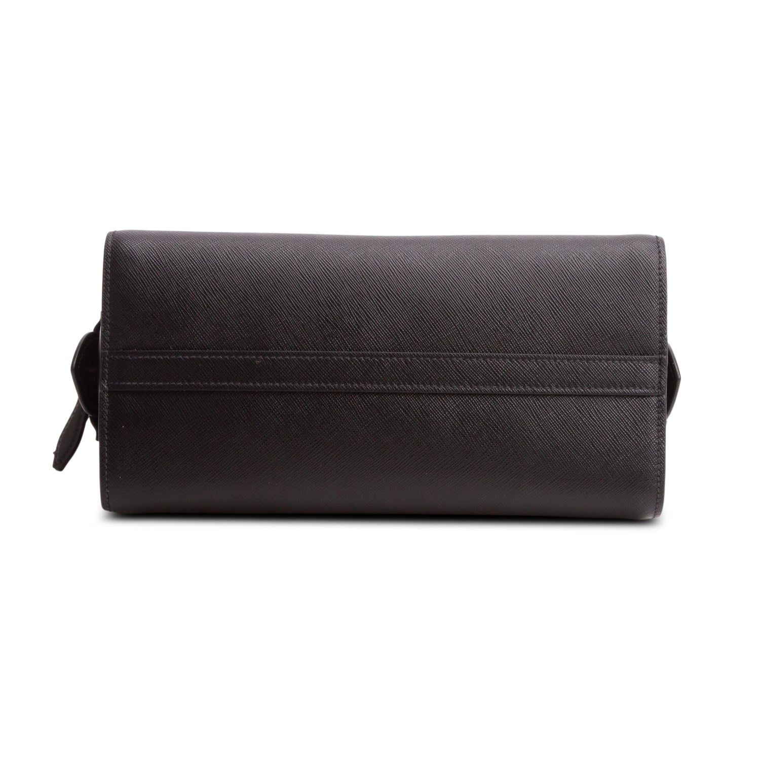 Prada Black Saffiano Soft Calfskin Small Zippered Tote w/ Strap