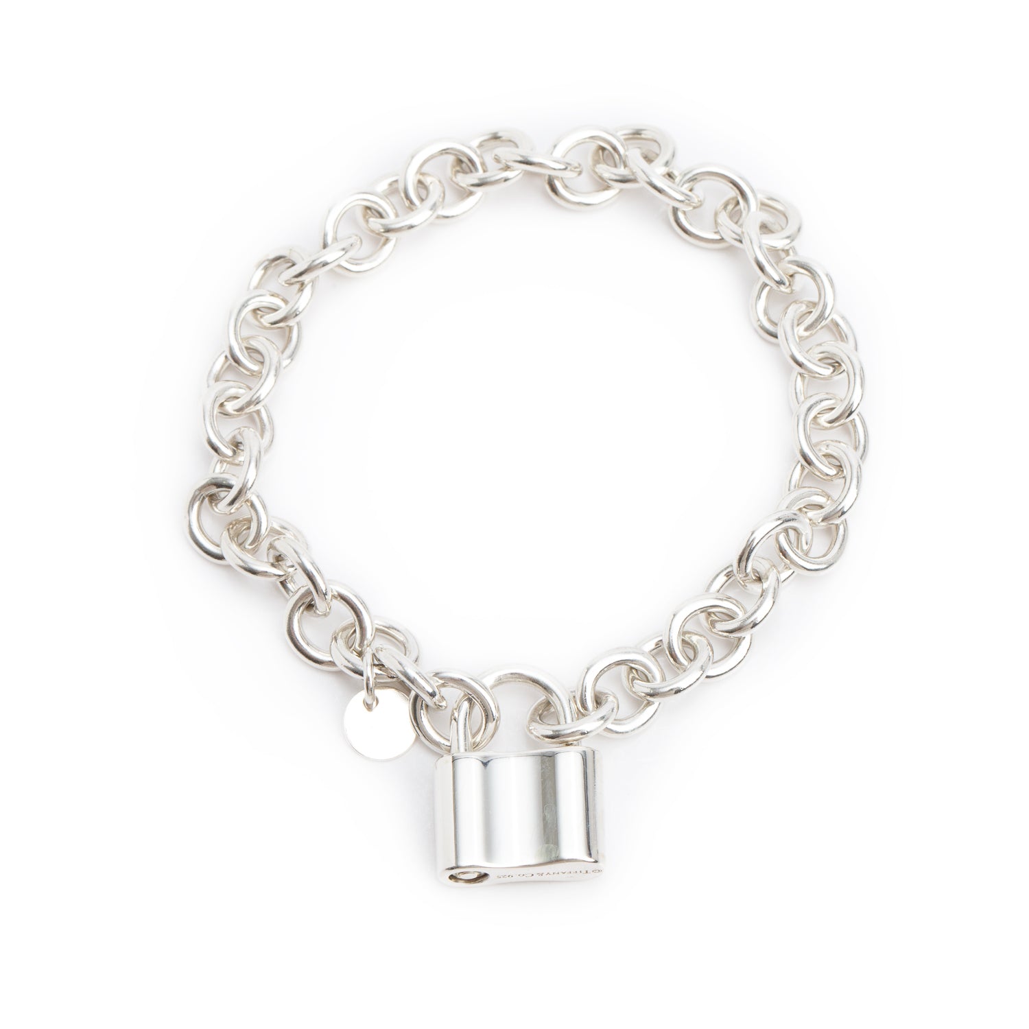 Tiffany & Co. Sterling Silver 1837 Lock Charm Bracelet