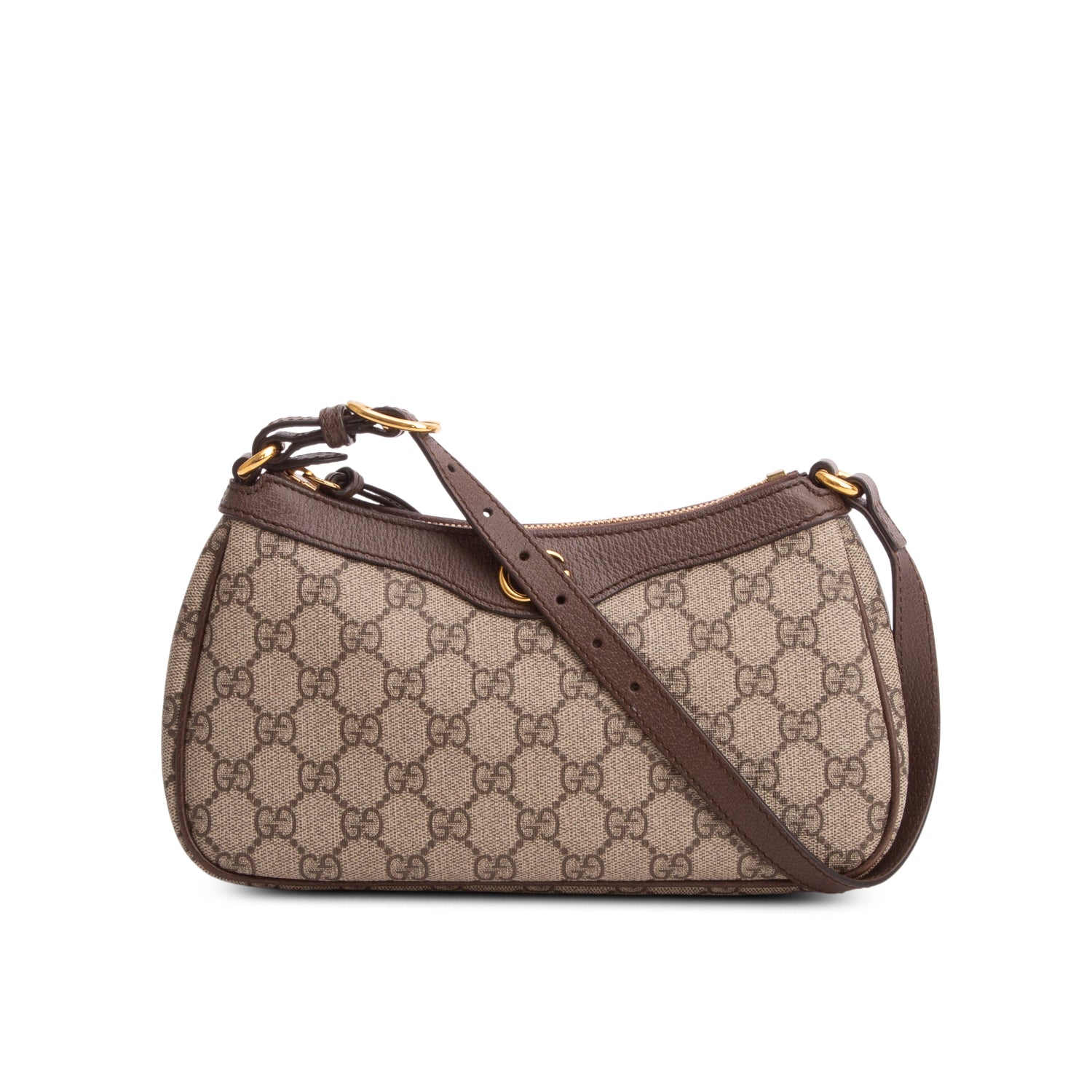 Gucci GG Supreme Monogram Textured Dollar Calfskin Small Ophidia Shoulder Bag