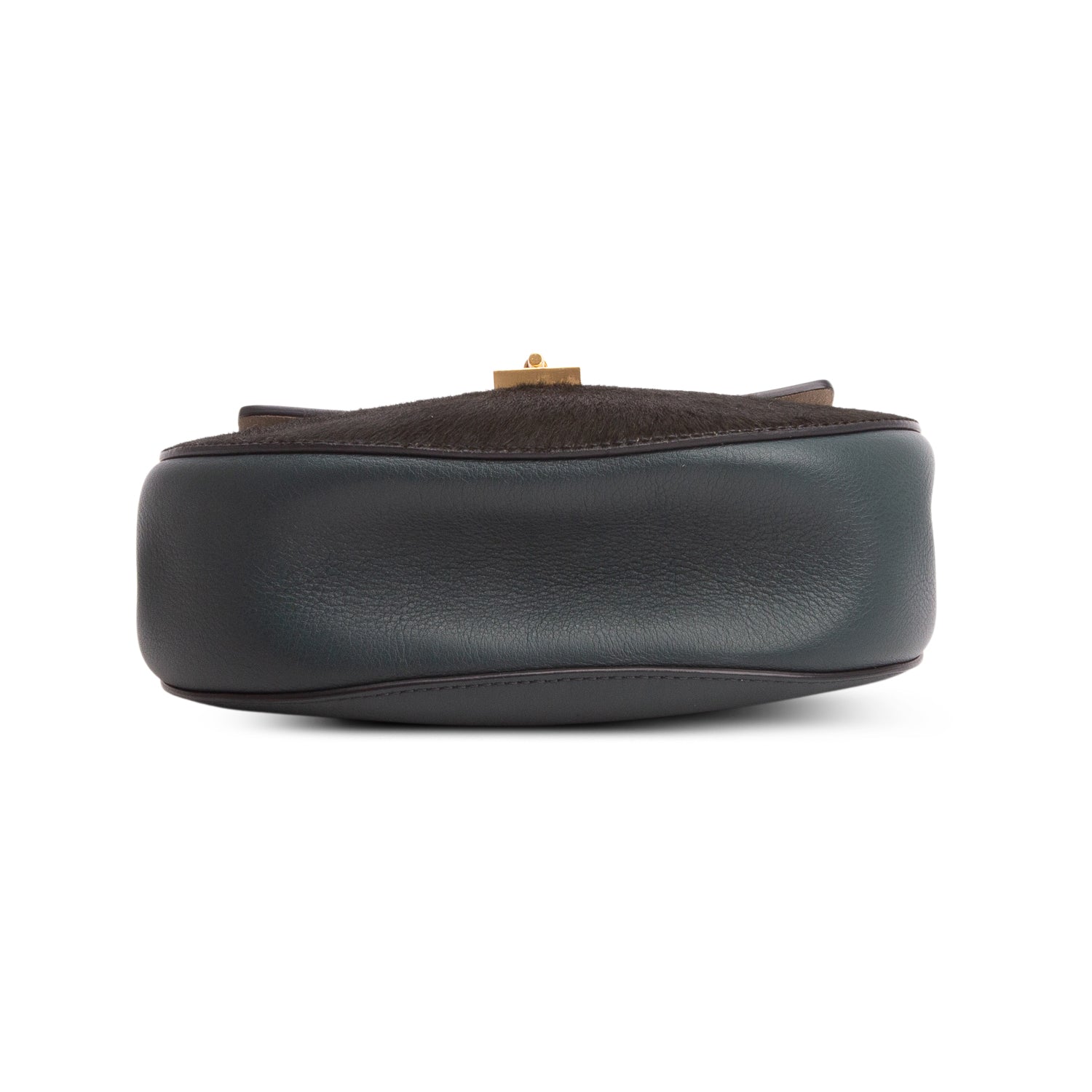 Chloe Green Calfskin & Ponyhair Small Drew Shoulder Bag