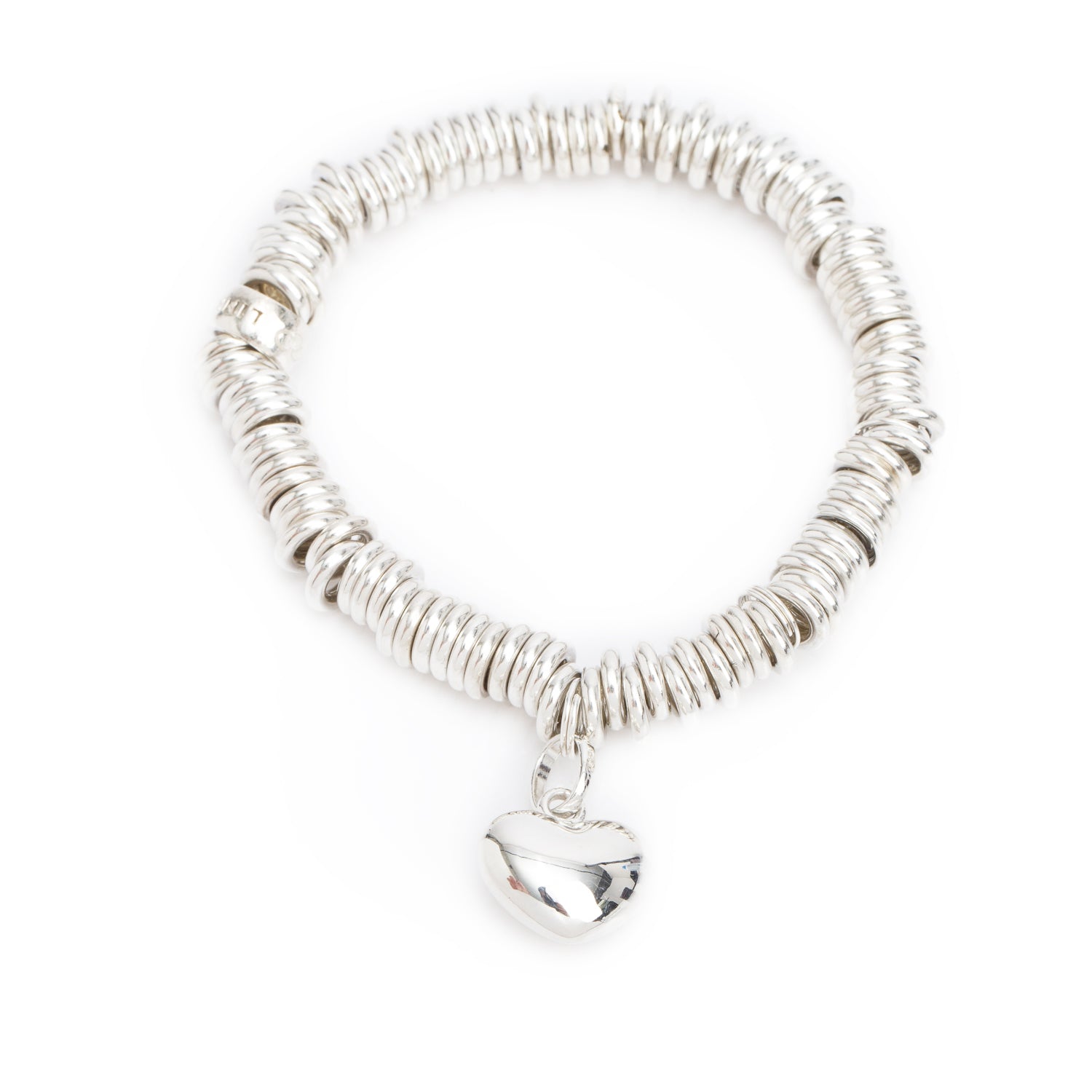 Links of London Sterling Silver Classic Sweetie Heart Charm Bracelet w/ Box