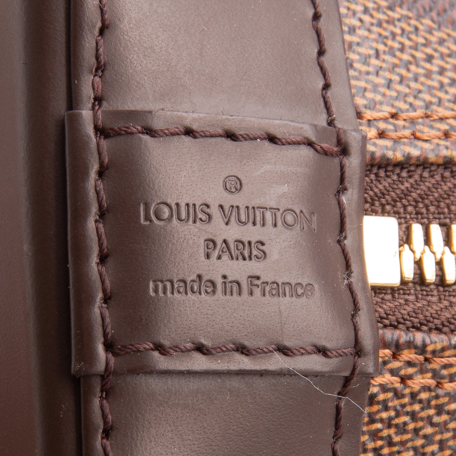 Louis Vuitton 2020 Damier Ebene Alma BB w/ Strap & Receipt