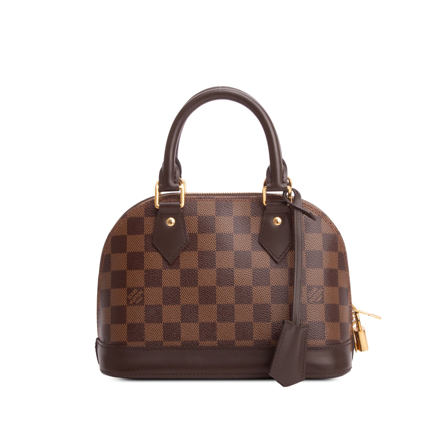 Louis Vuitton 2020 Damier Ebene Alma BB w/ Strap & Receipt