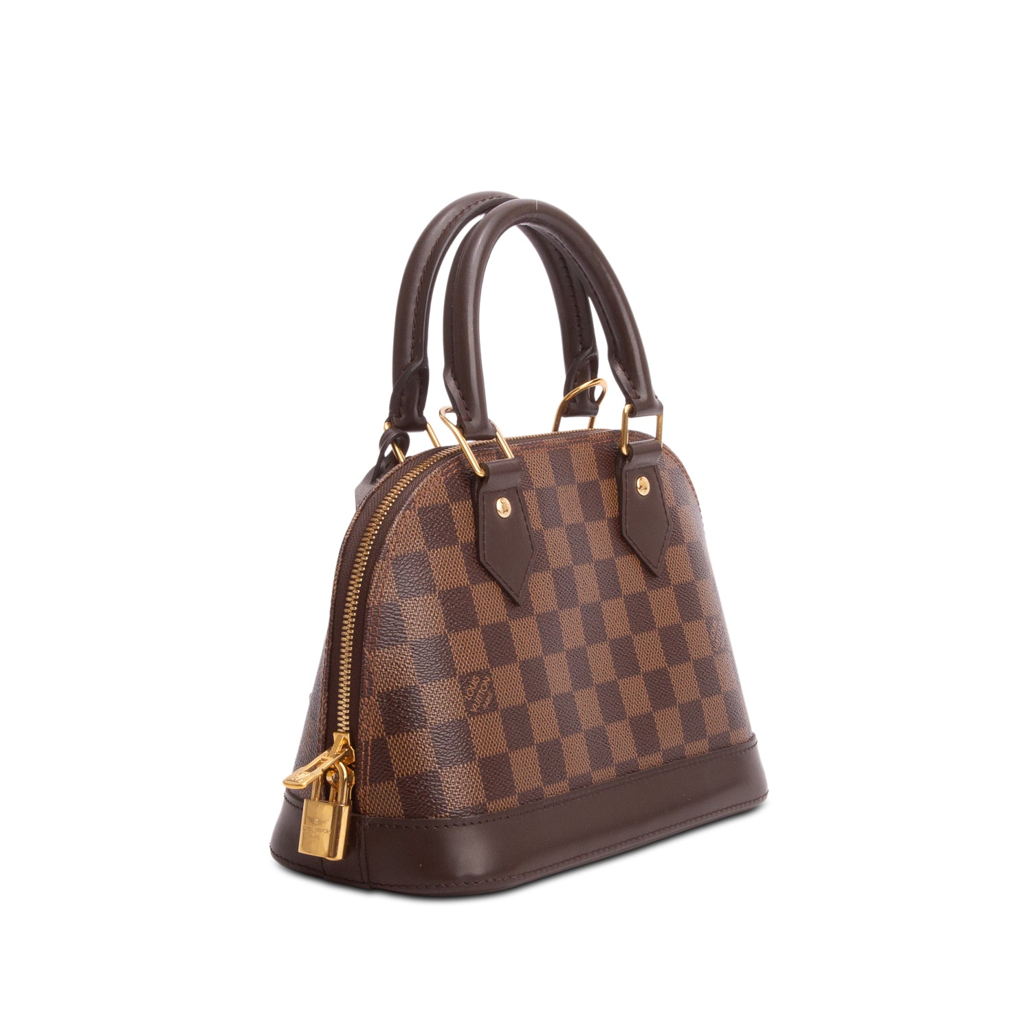 Louis Vuitton 2020 Damier Ebene Alma BB w/ Strap & Receipt