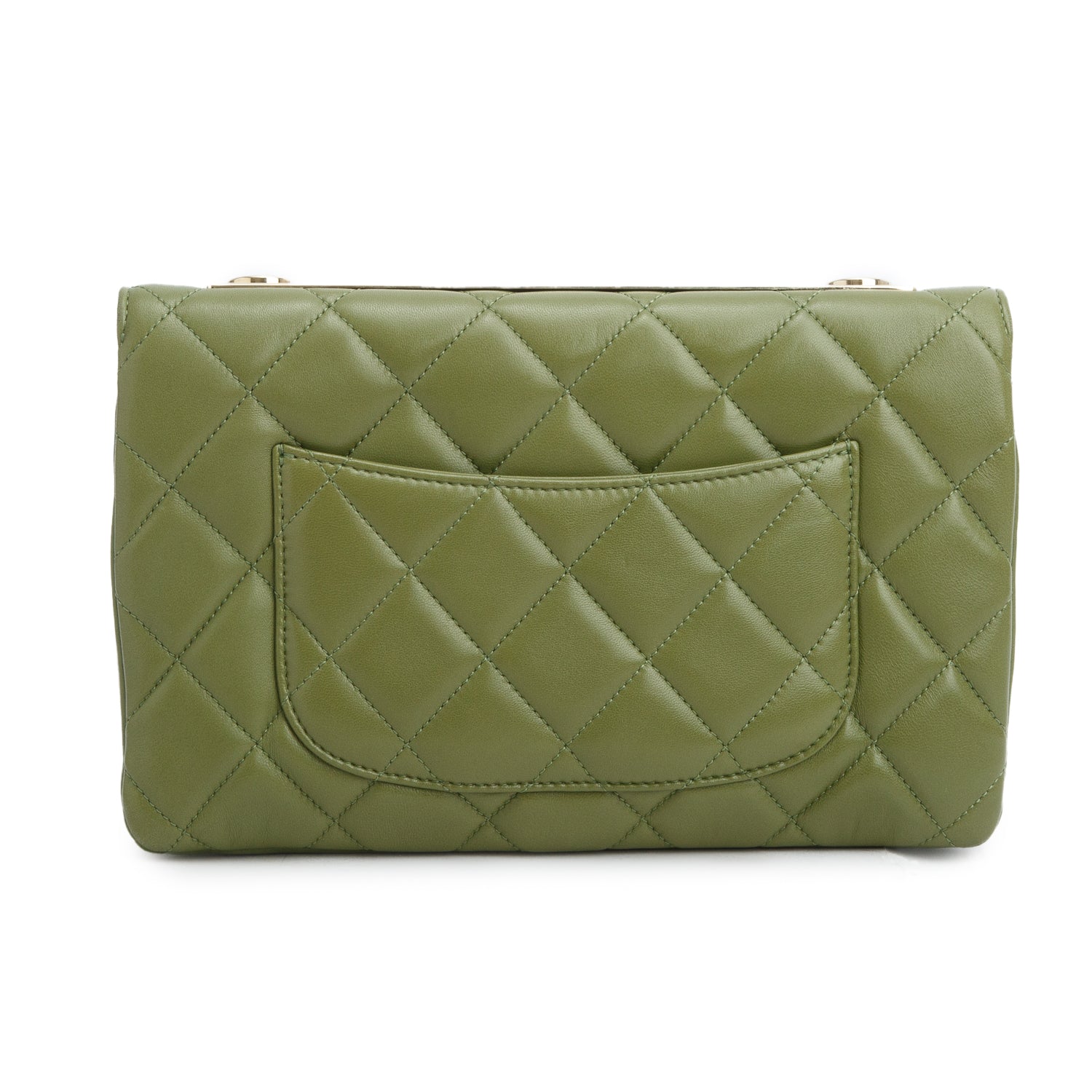 Chanel Green Lambskin Quilted Medium Trendy CC Flap w/ Box & Authenticity Card