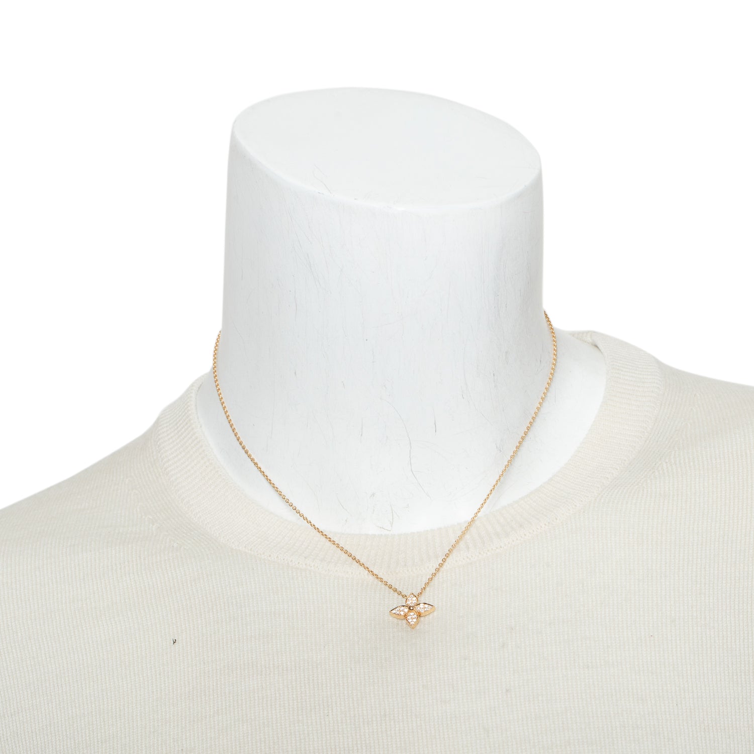 Louis Vuitton 18k Rose Gold Diamond Idylle Blossom Pendant Necklace w/ Box
